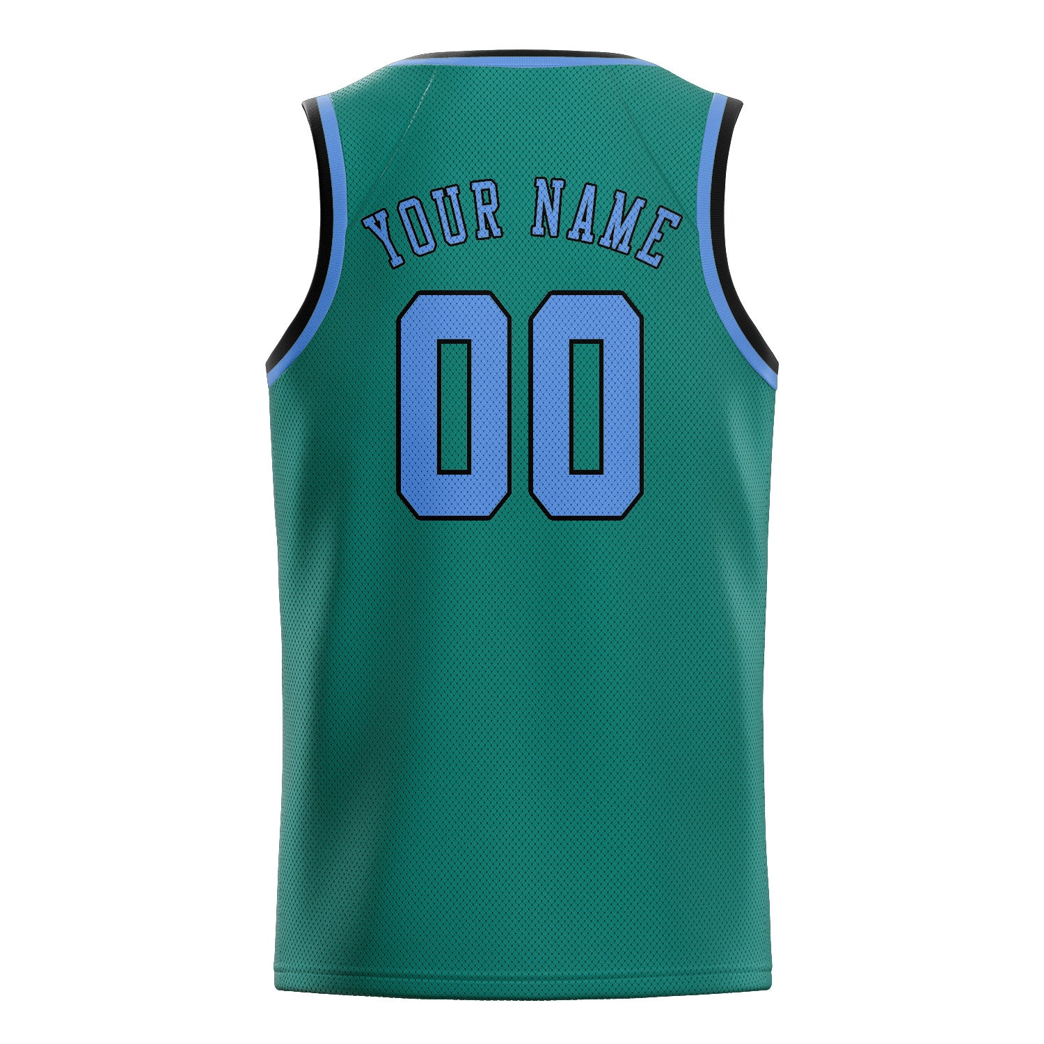 Custom Blue Green Light Blue Basketball Jersey