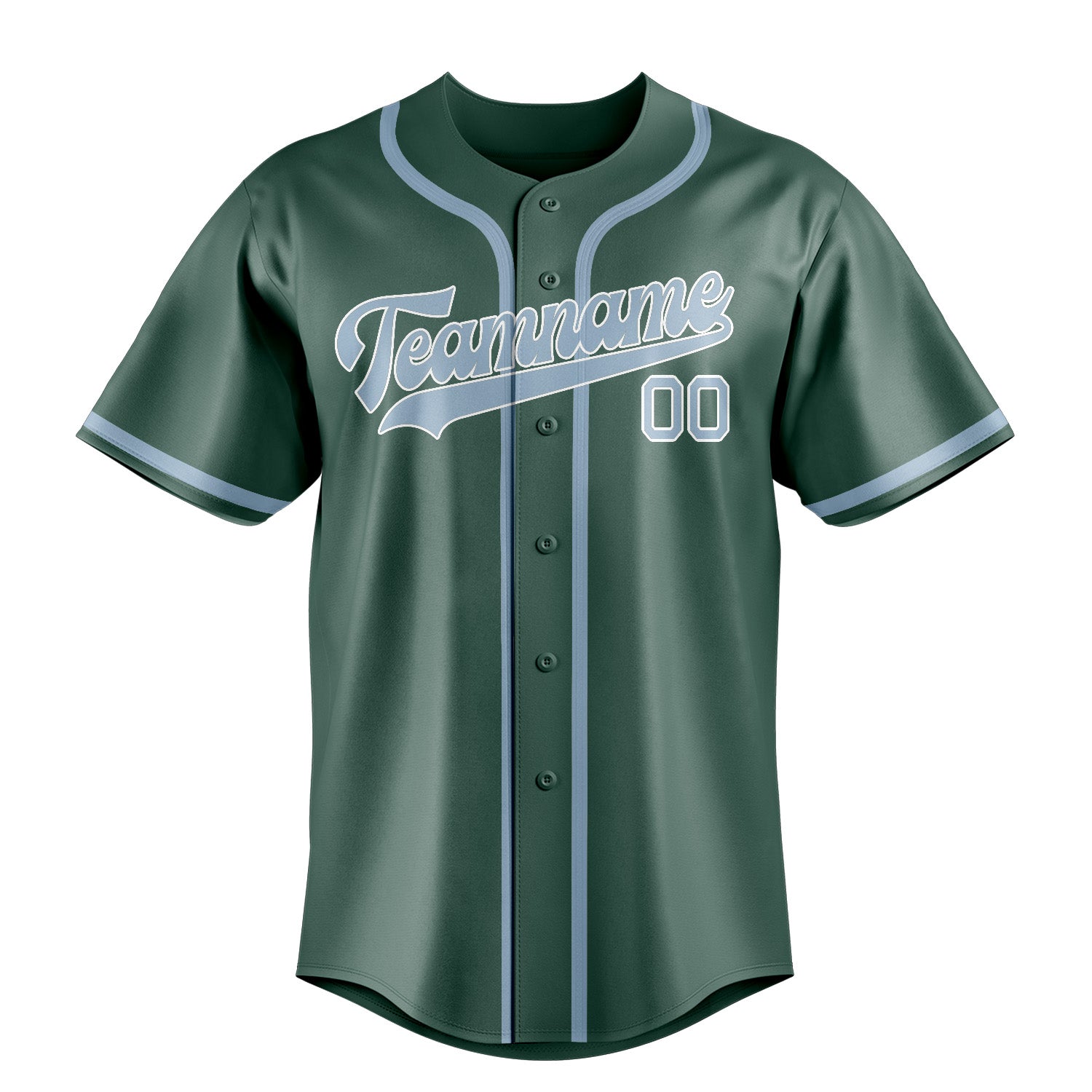 Custom Blue Green Light Blue Baseball Jersey