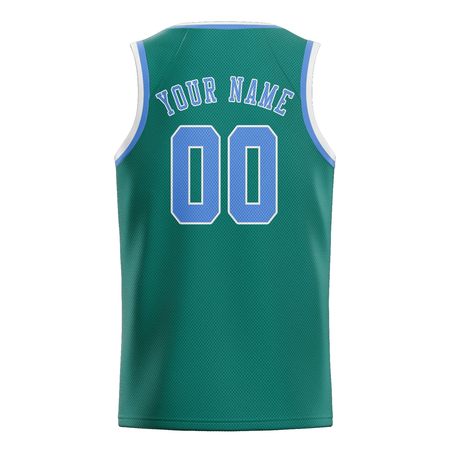 Custom Blue Green Light Blue Basketball Jersey