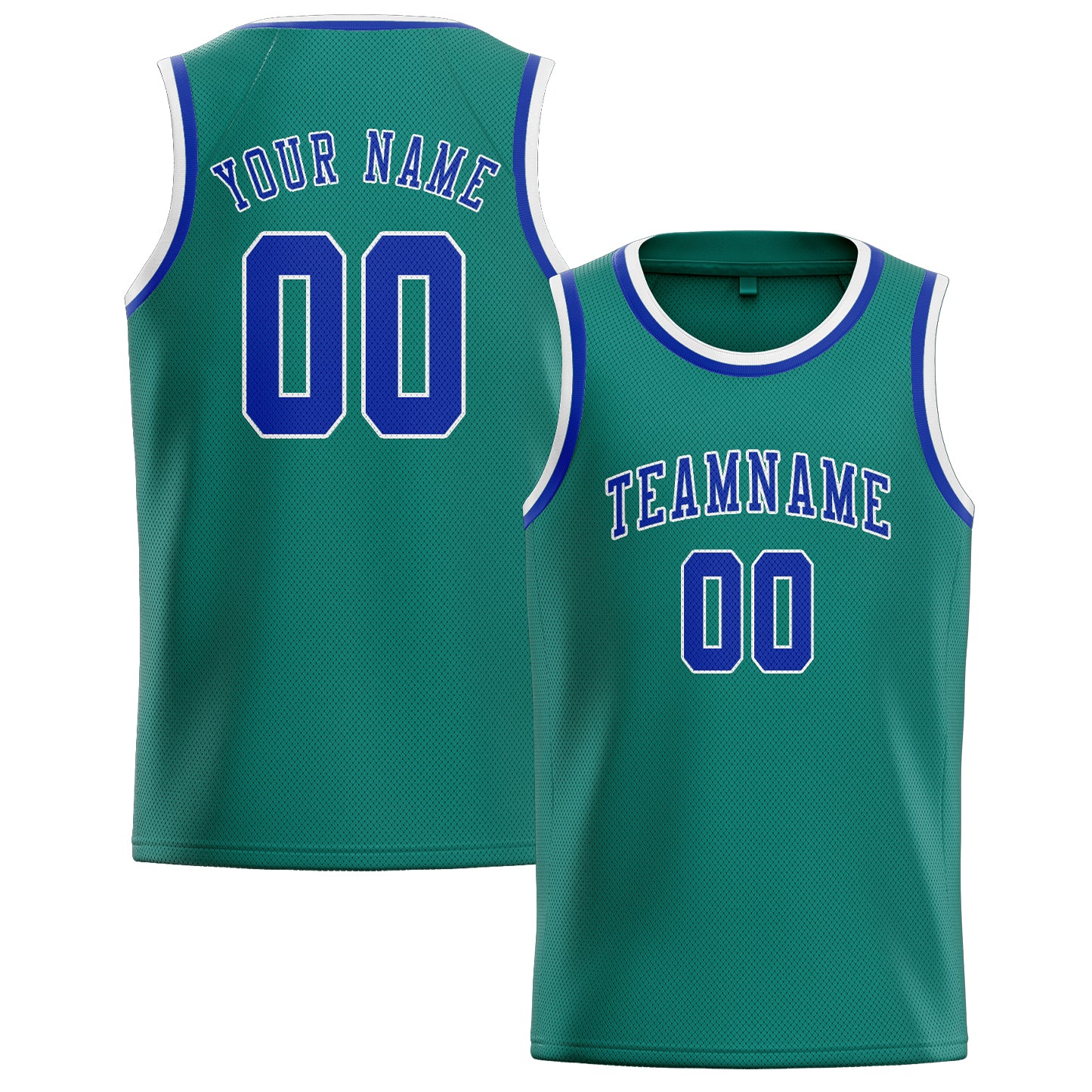Custom Blue Green Sky Blue Basketball Jersey