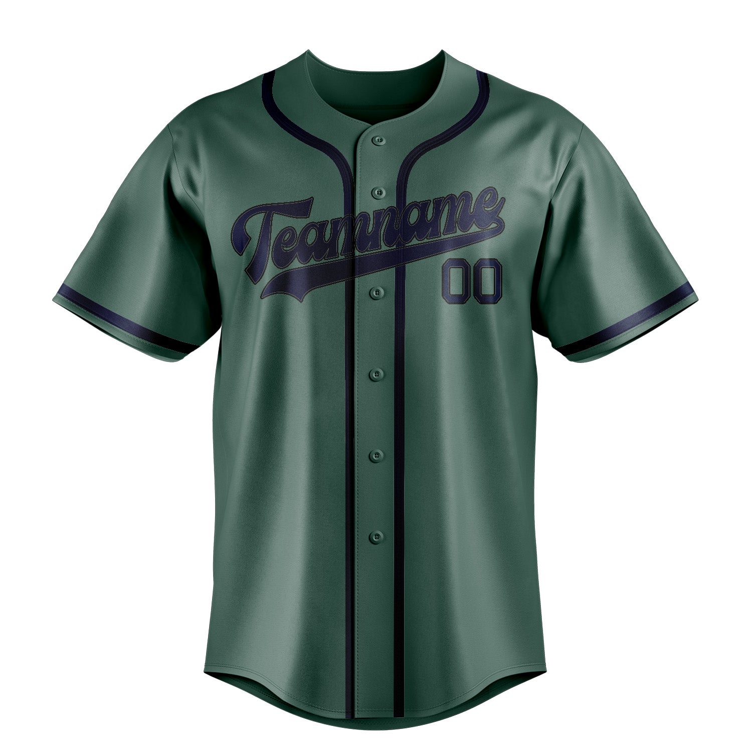 Custom Blue Green Blue Baseball Jersey