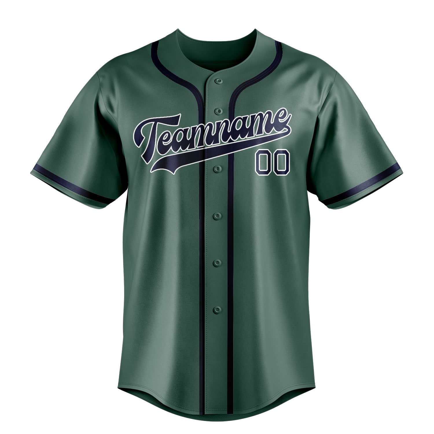 Custom Blue Green Blue Baseball Jersey