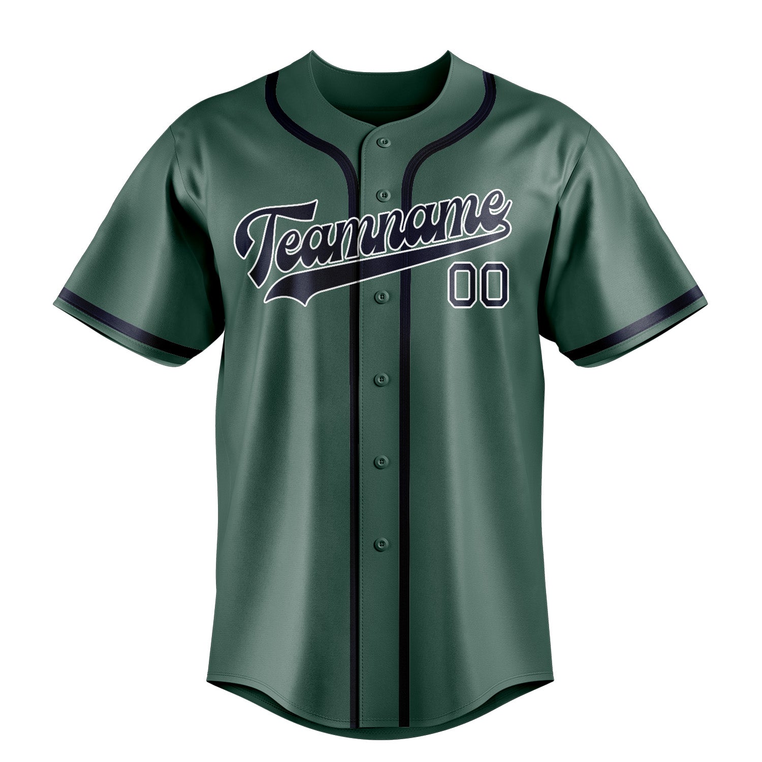 Custom Blue Green Navy Baseball Jersey