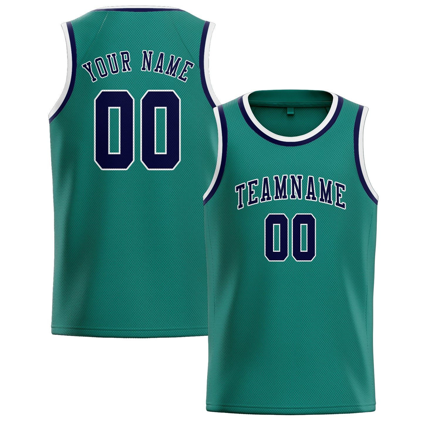 Custom Blue Green Navy Basketball Jersey