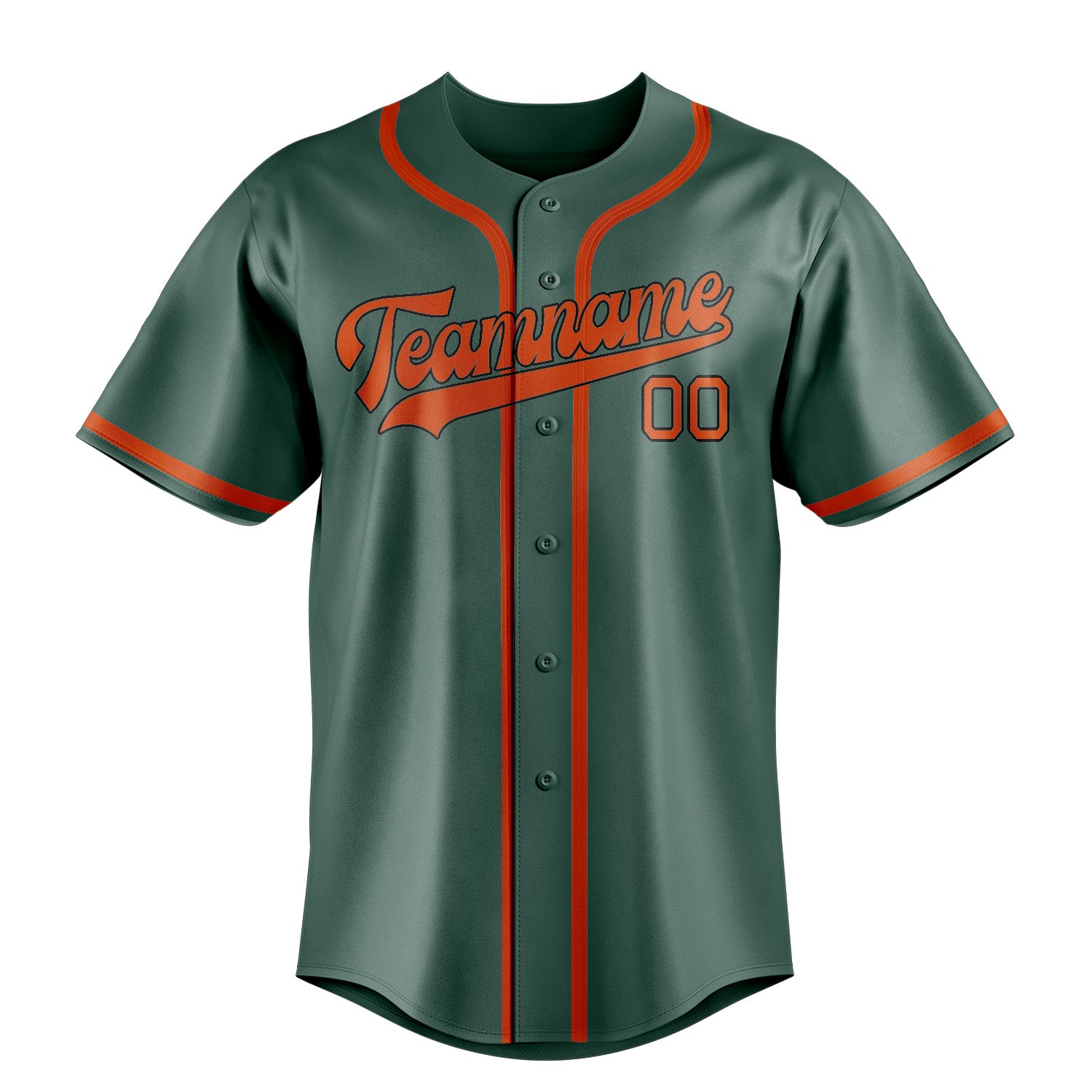 Custom Blue Green Orange Red Baseball Jersey