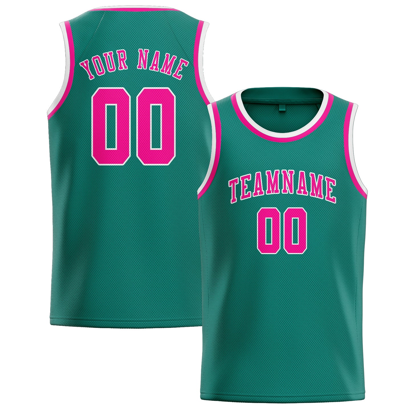 Custom Blue Green Pink Basketball Jersey