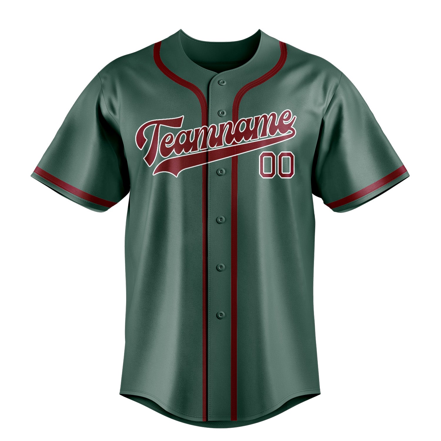 Custom Blue Green Crimson Red Baseball Jersey