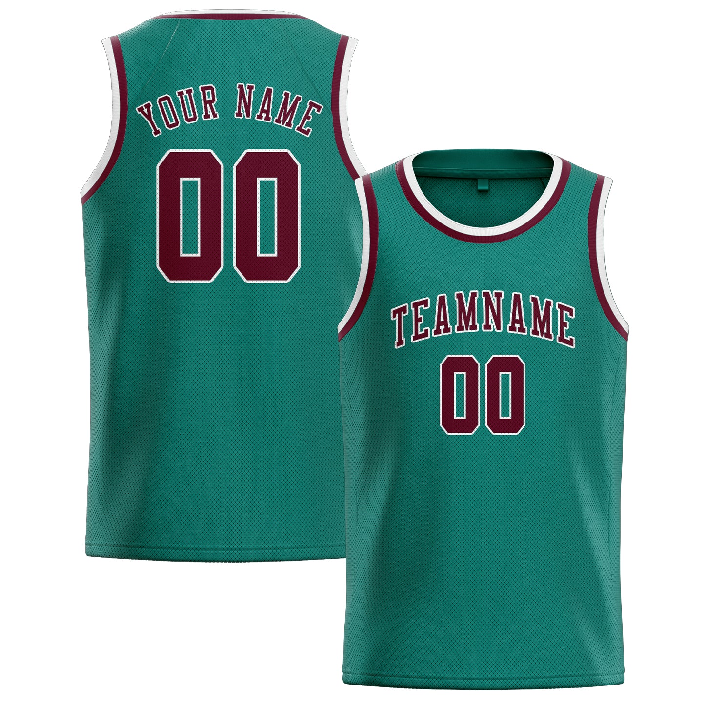 Custom Blue Green Crimson Red Basketball Jersey