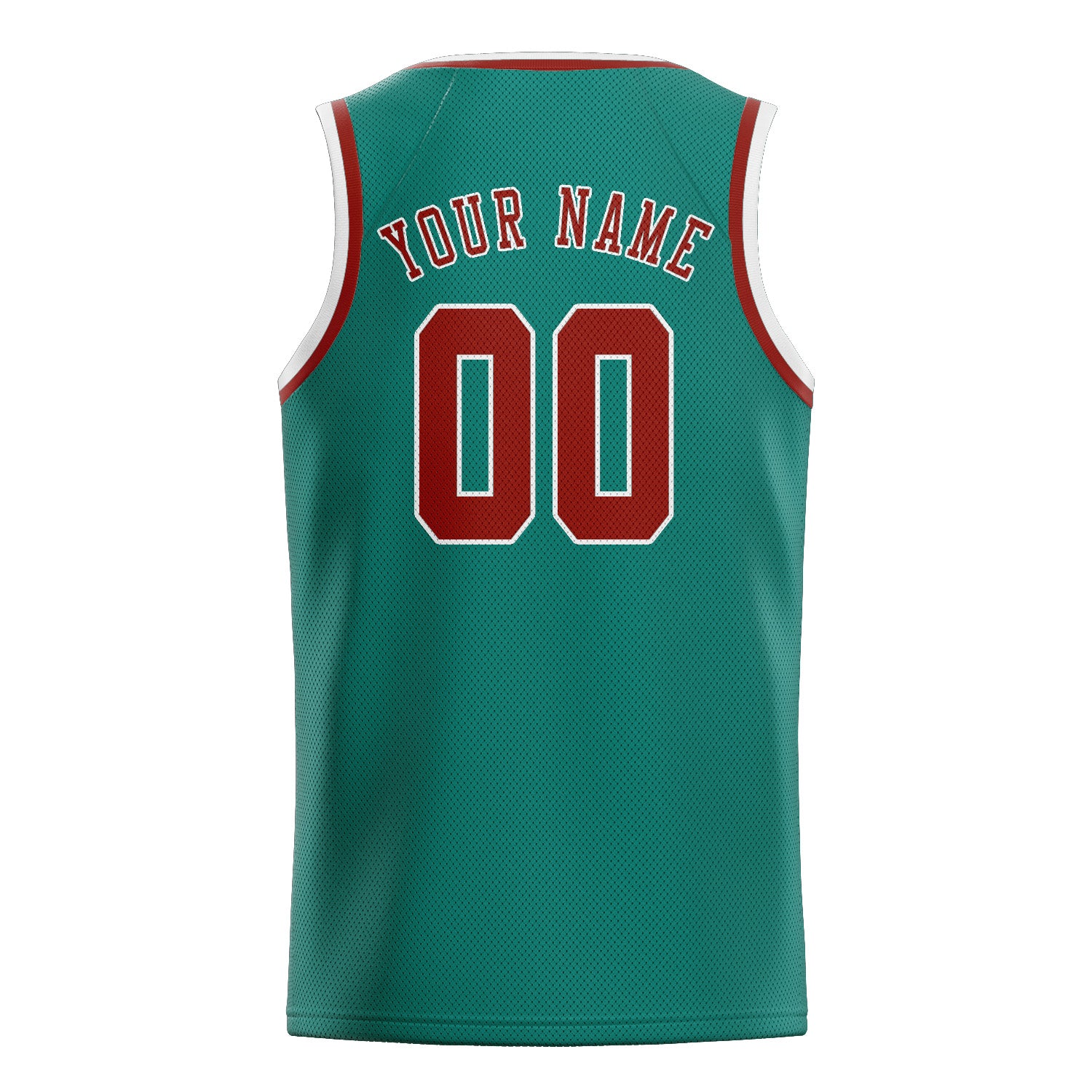 Custom Blue Green Coral Red Basketball Jersey