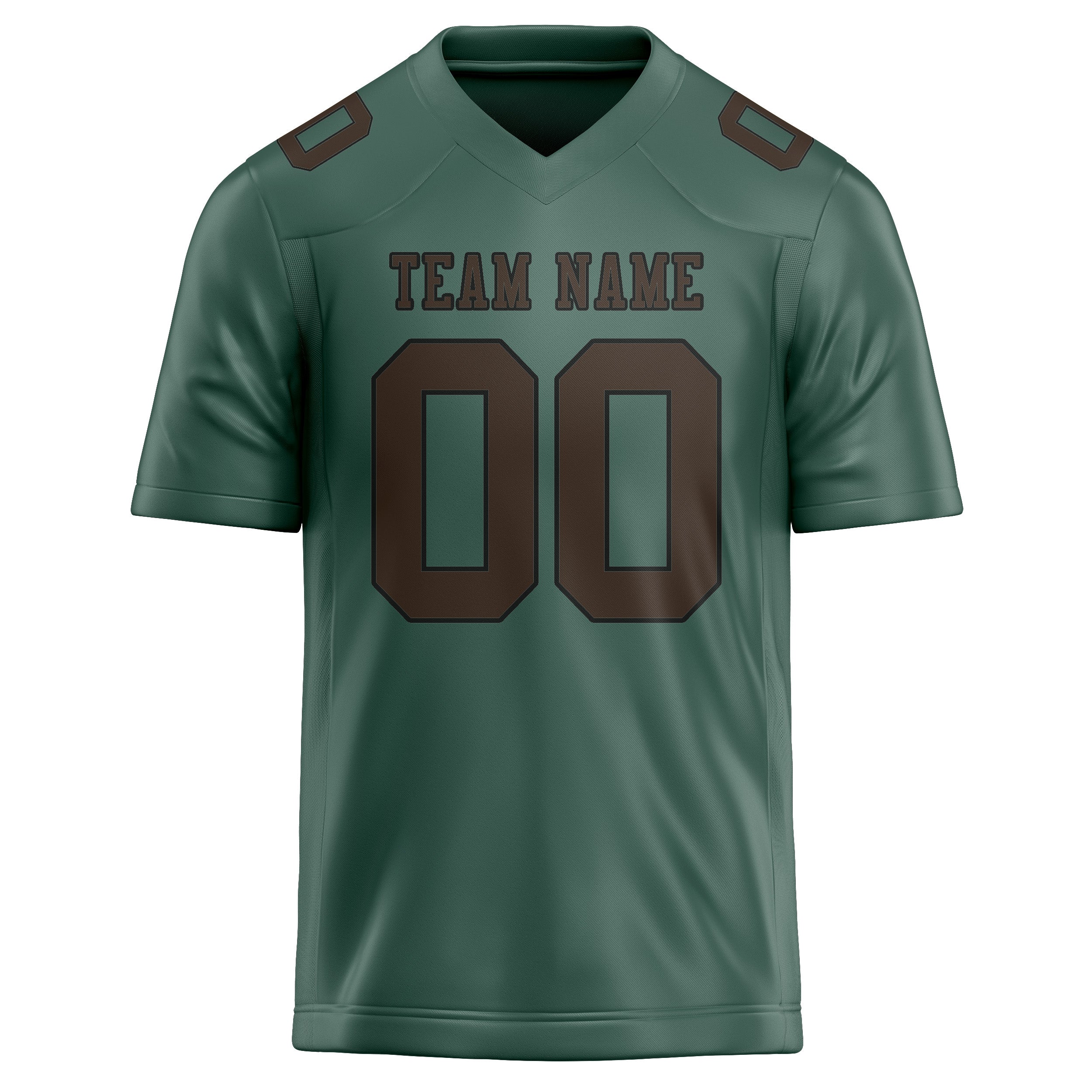 Custom Blue Green Brown Football Jersey