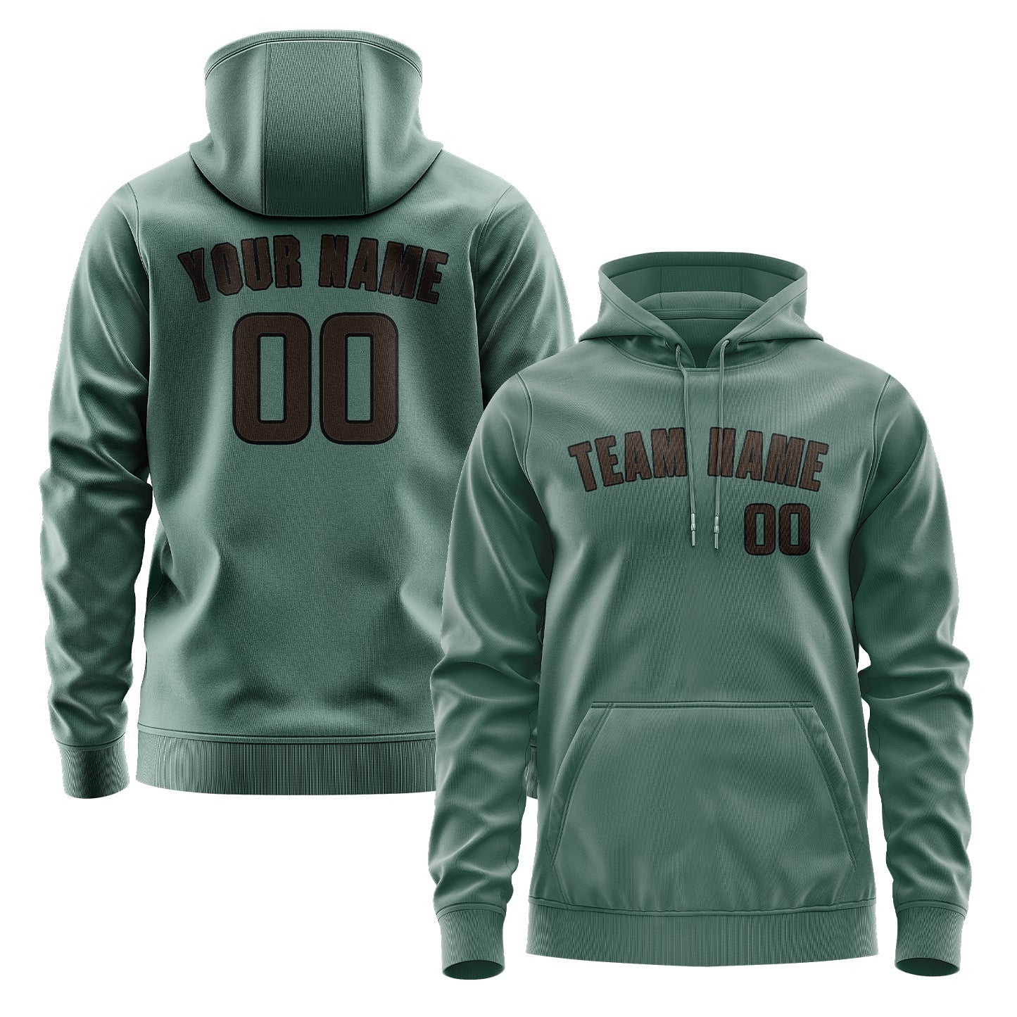 Custom Blue Green Brown Hoodie