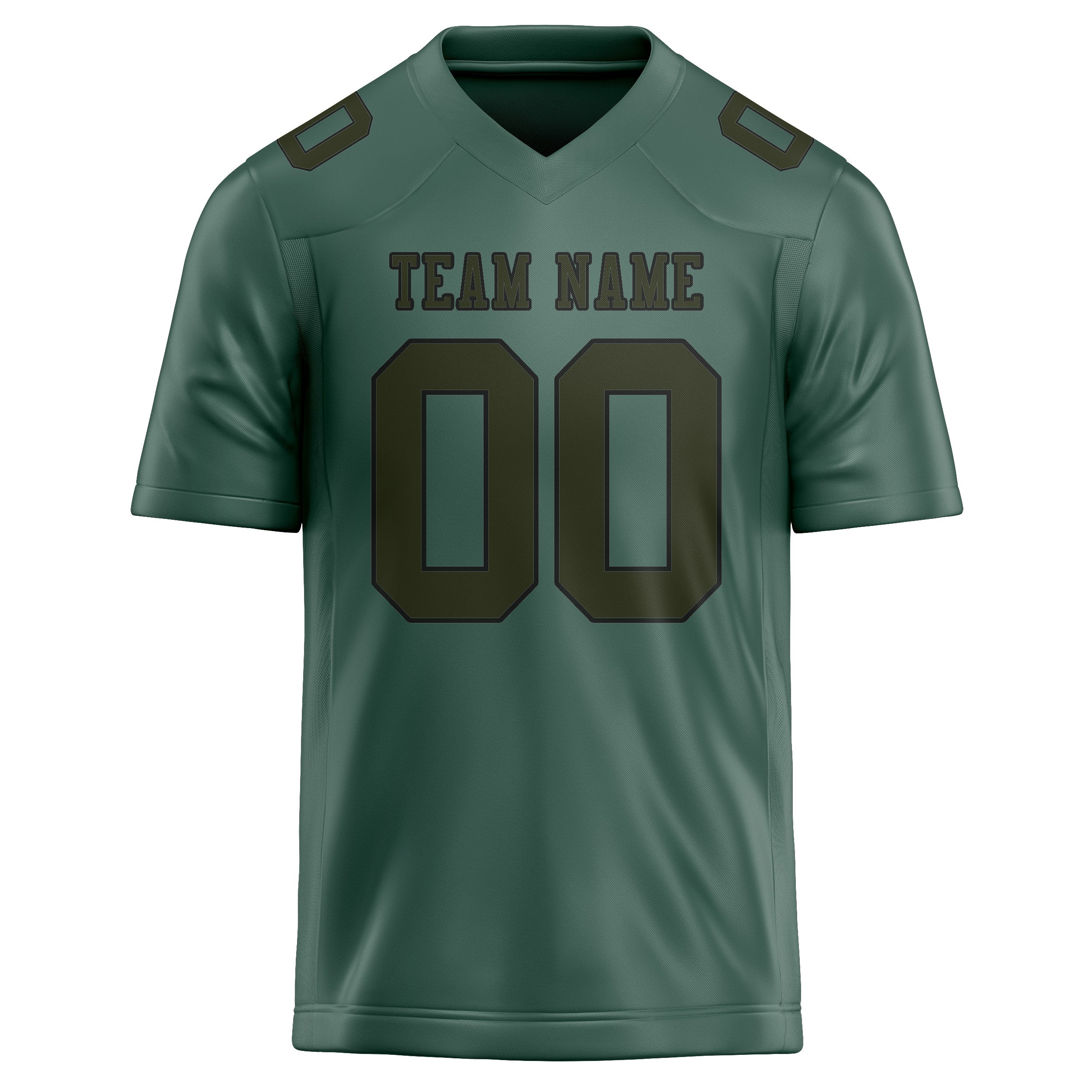 Custom Blue Green Olive Football Jersey