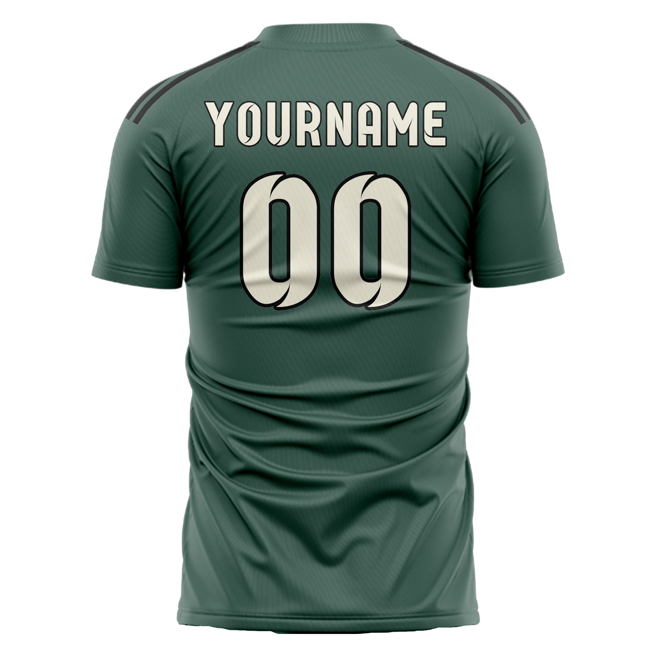 Custom Blue Green Cream Soccer Jersey