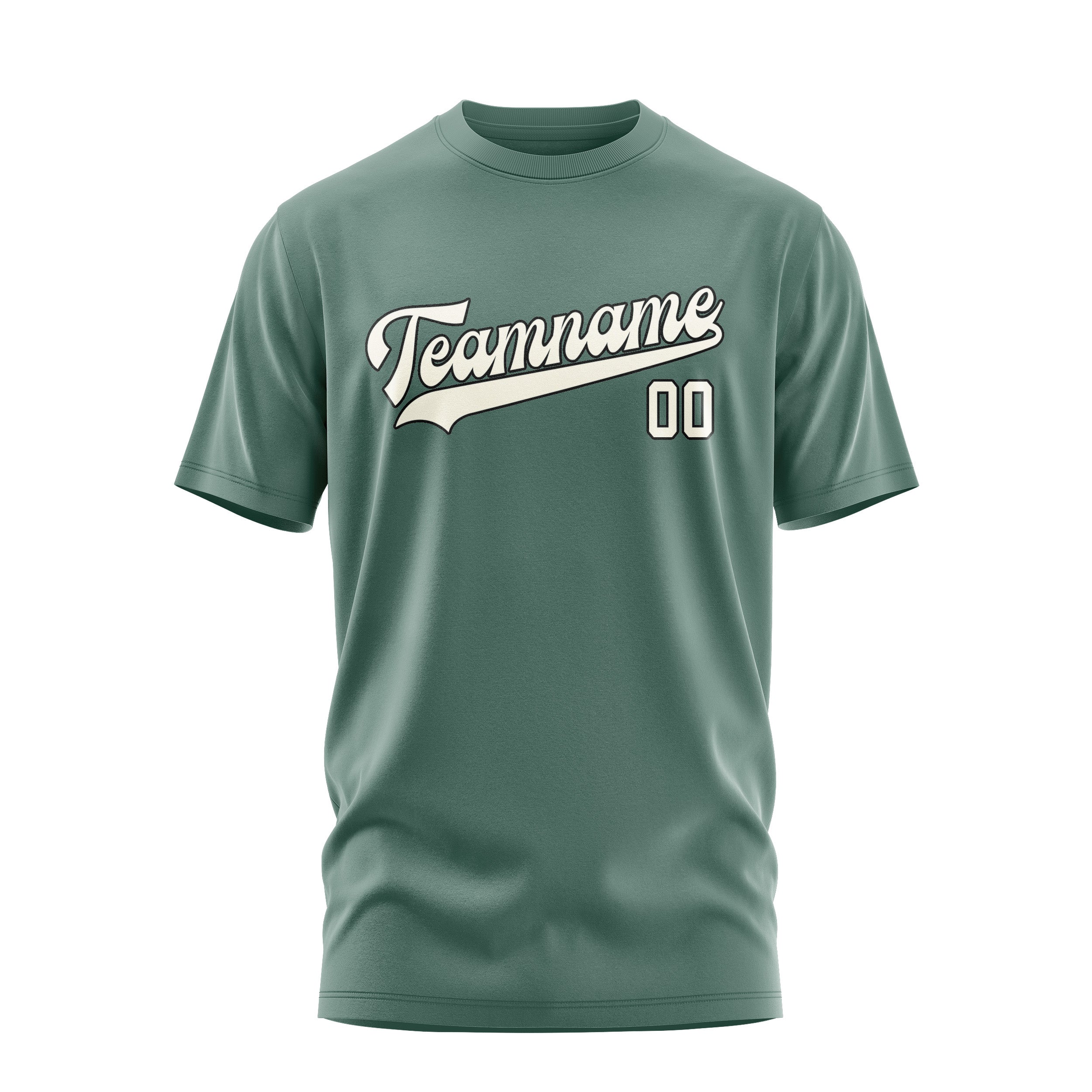 Custom Blue Green Cream T-Shirt