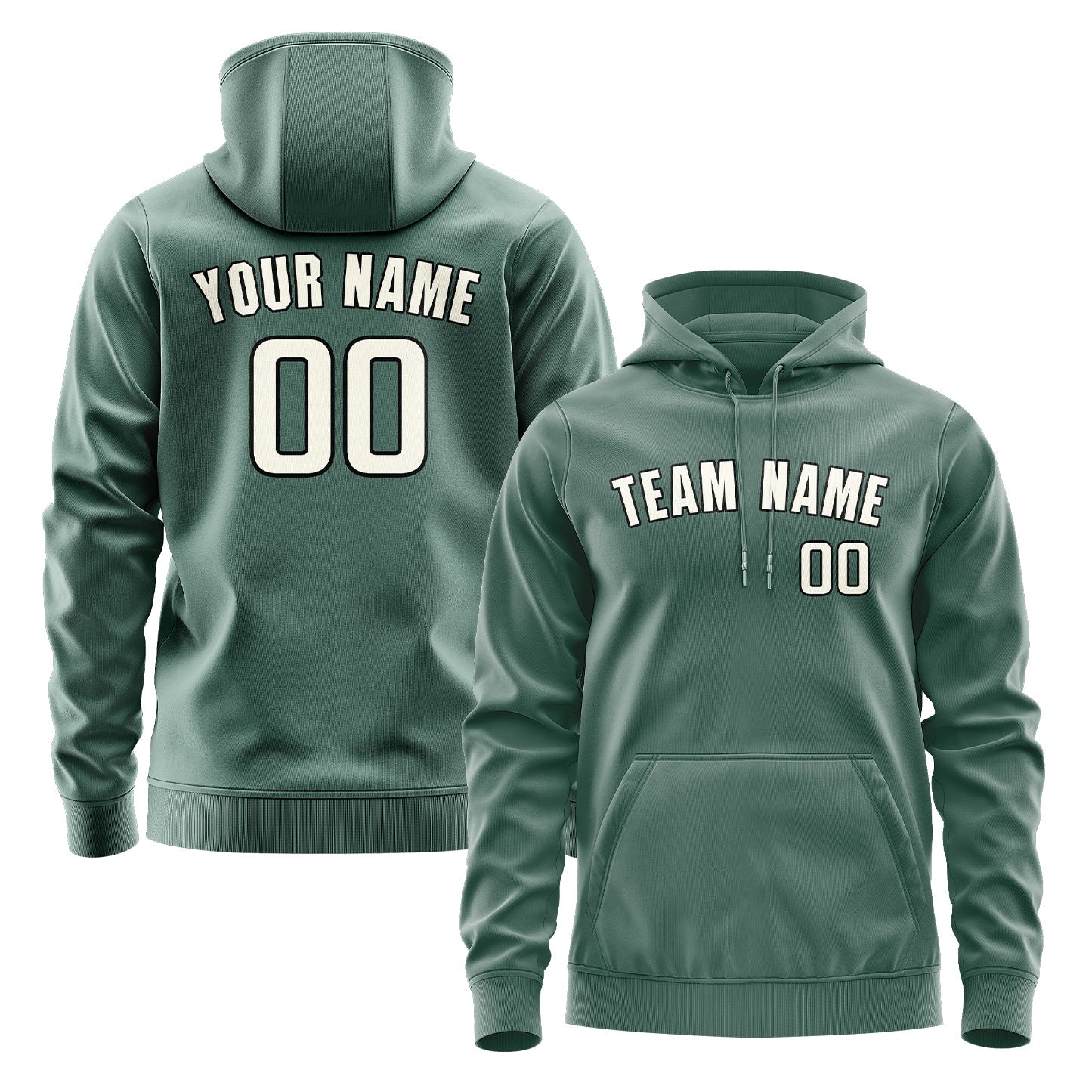 Custom Blue Green Cream Hoodie