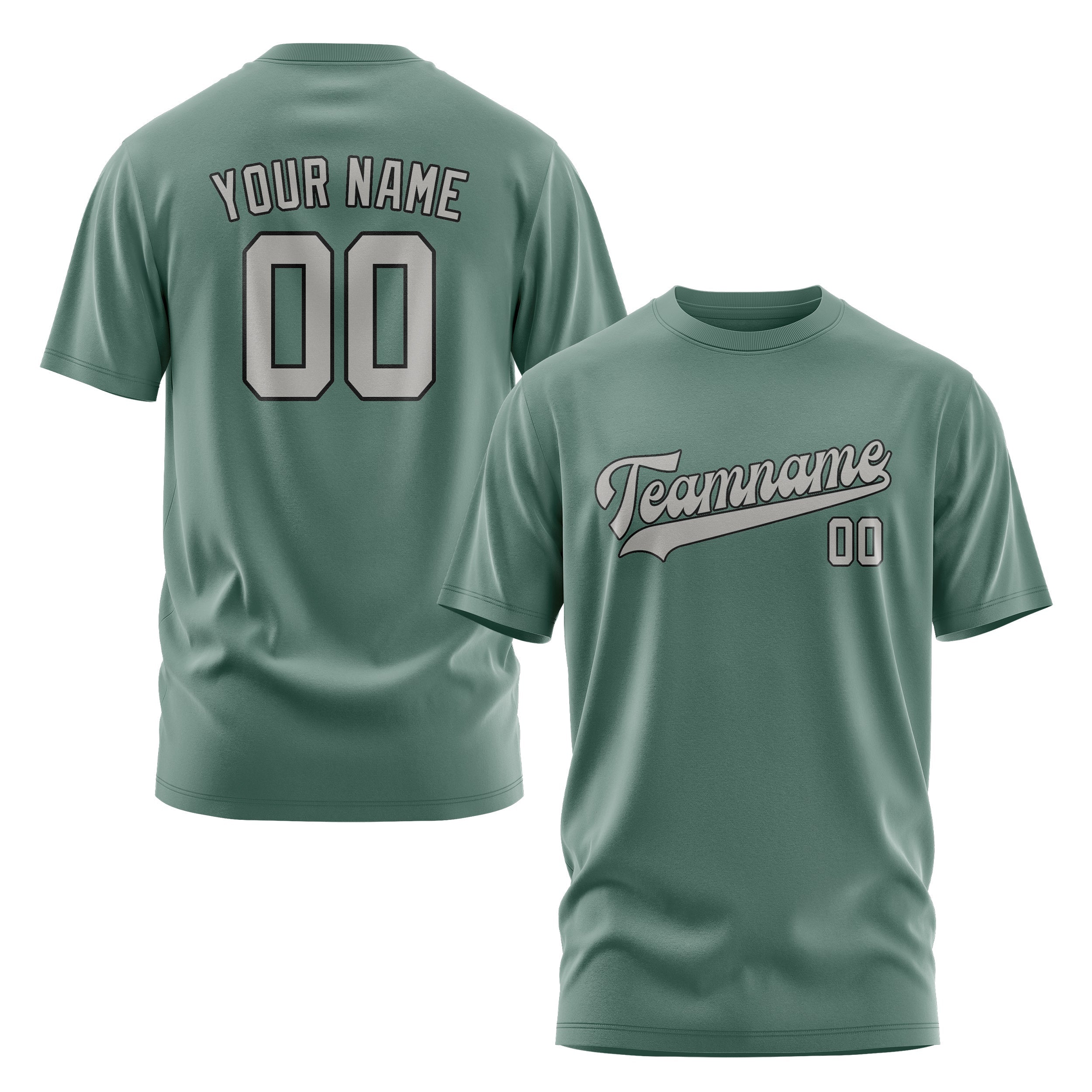 Custom Blue Green Gray T-Shirt