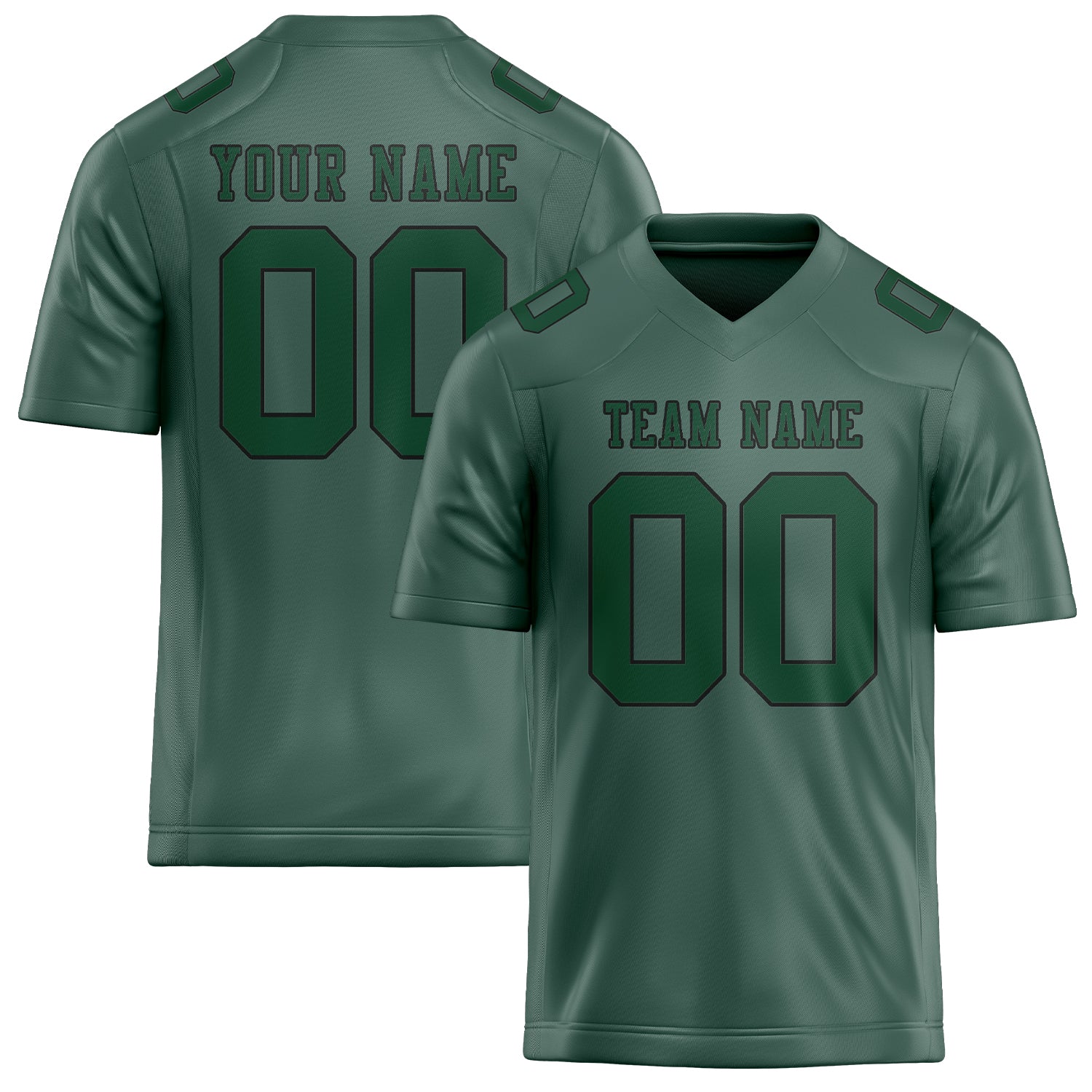 Custom Blue Green Green Football Jersey