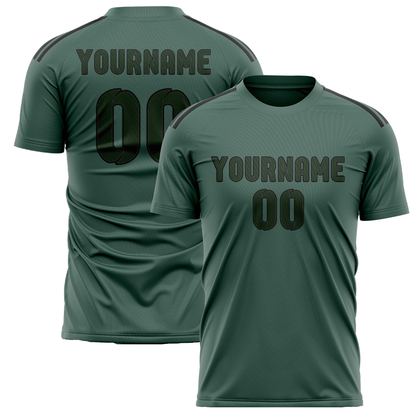Custom Blue Green Dark Green Soccer Jersey