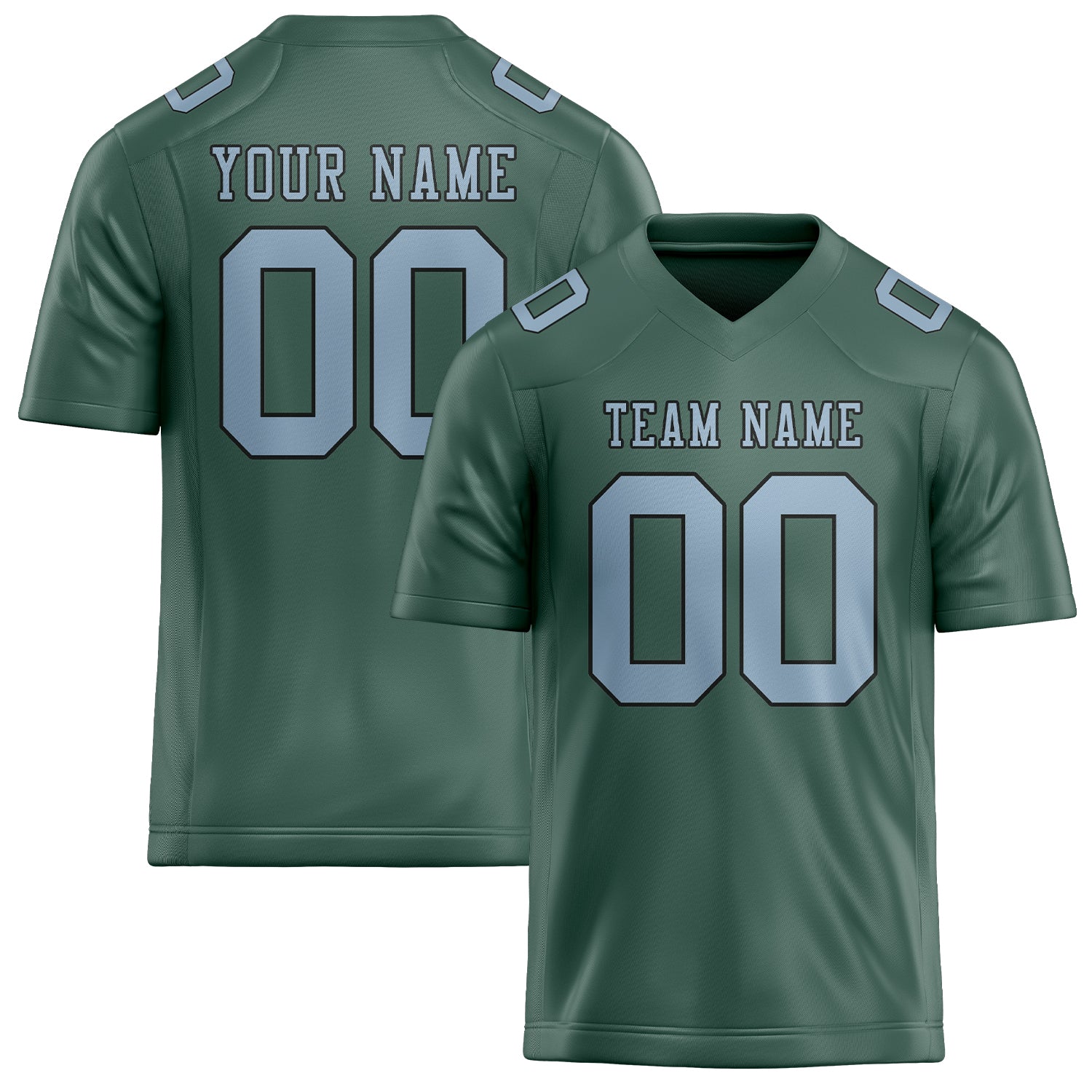 Custom Blue Green Light Blue Football Jersey