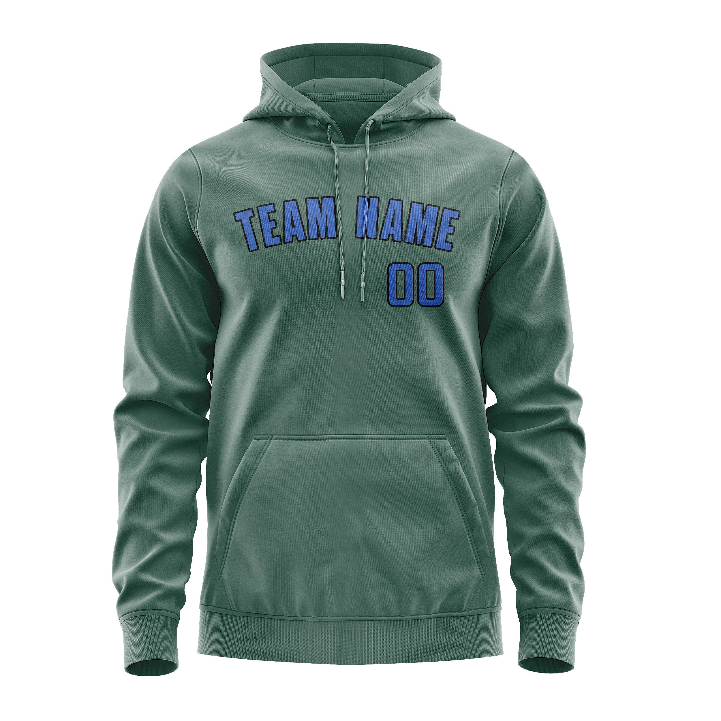 Custom Blue Green Sky Blue Hoodie