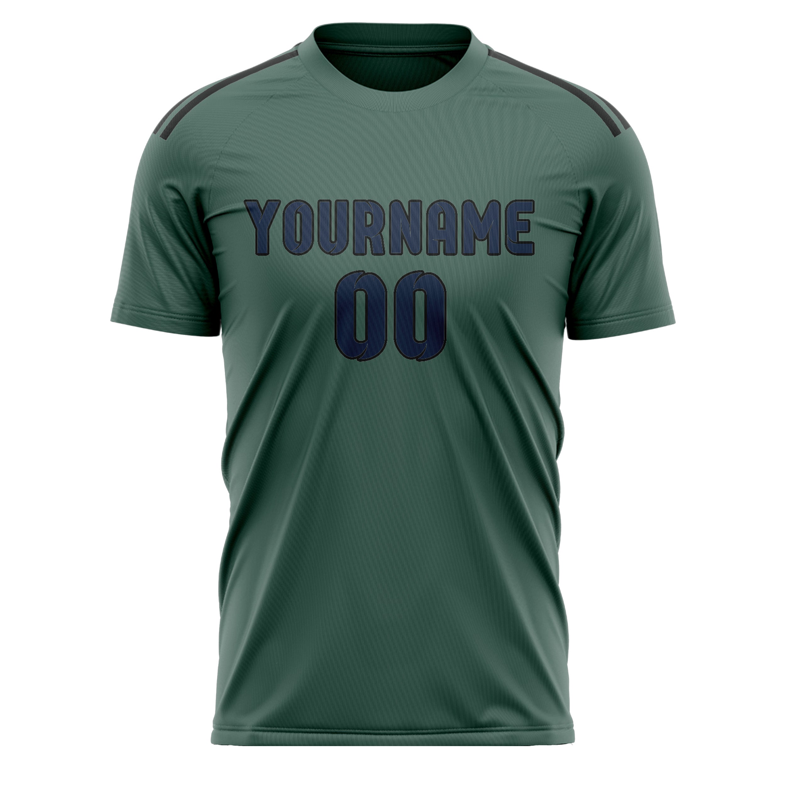 Custom Blue Green Blue Soccer Jersey