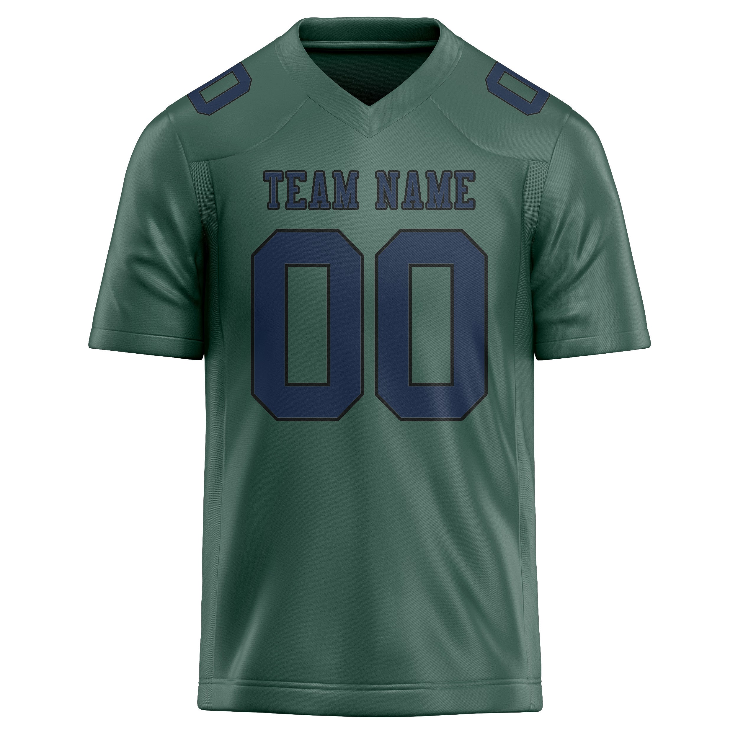 Custom Blue Green Blue Football Jersey