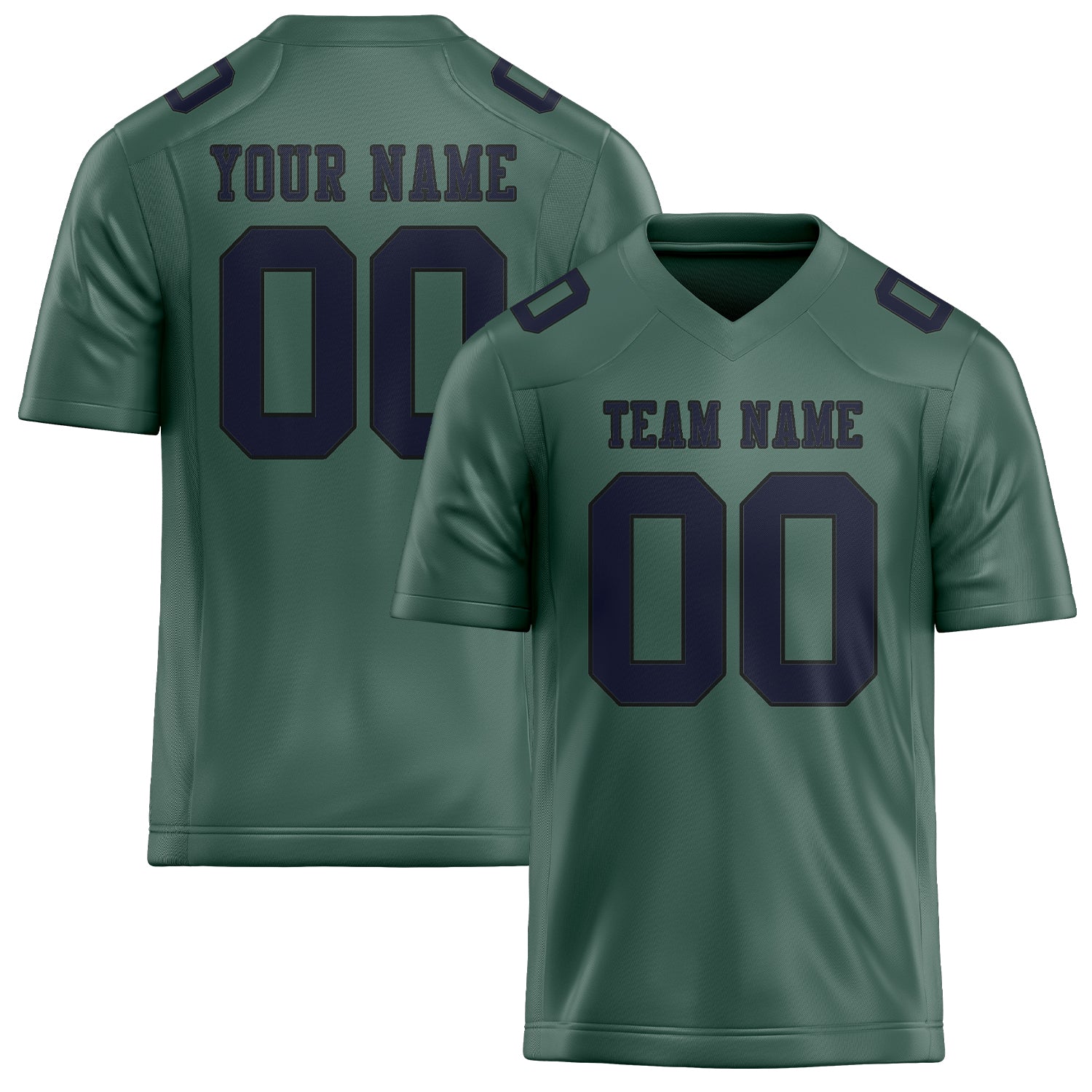 Custom Blue Green Navy Football Jersey