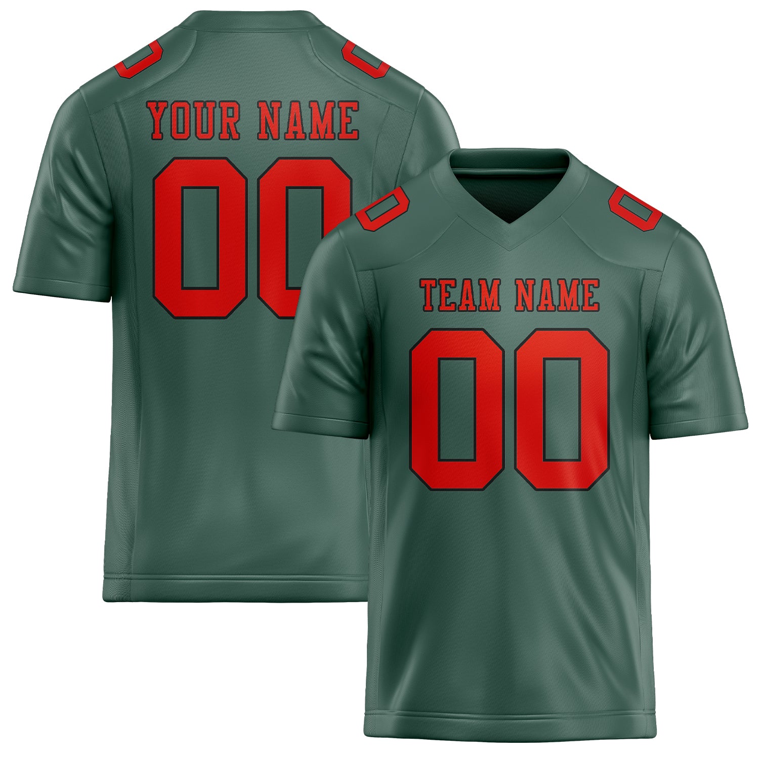Custom Blue Green Orange Red Football Jersey