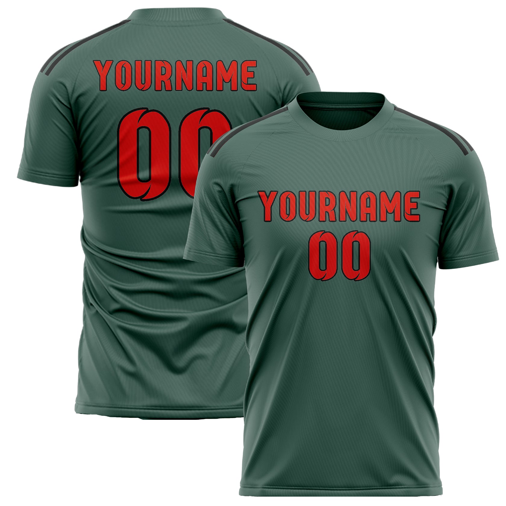 Custom Blue Green Orange Red Soccer Jersey