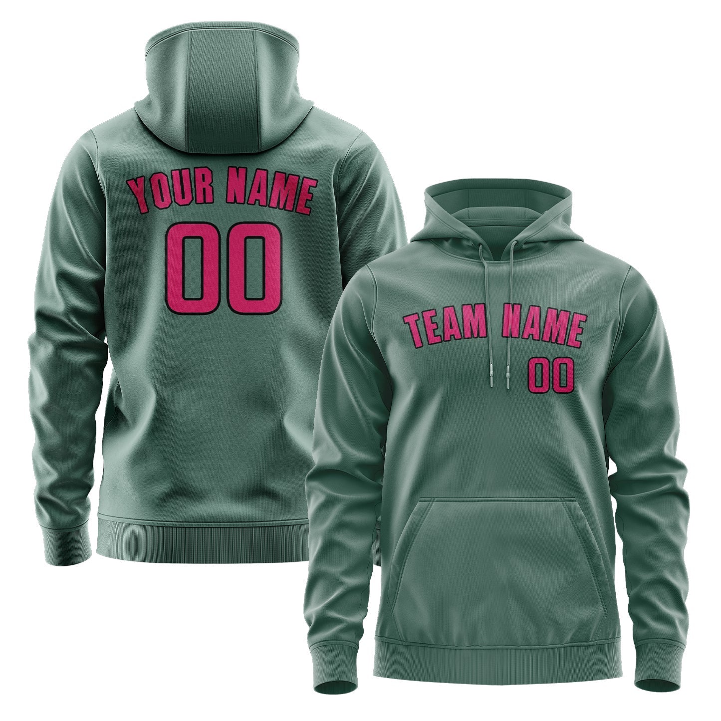 Custom Blue Green Pink Hoodie
