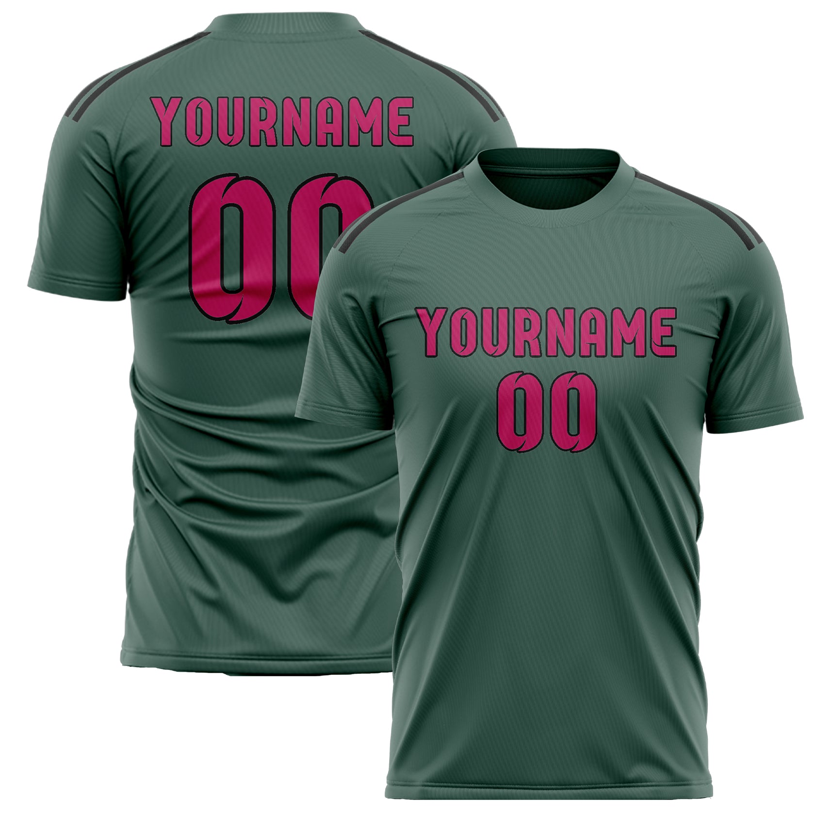 Custom Blue Green Pink Soccer Jersey