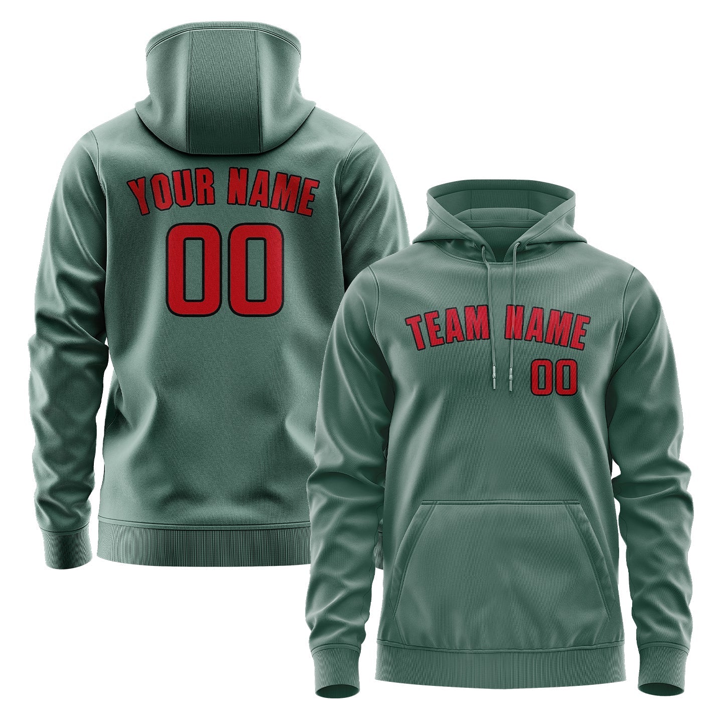 Custom Blue Green Red Hoodie