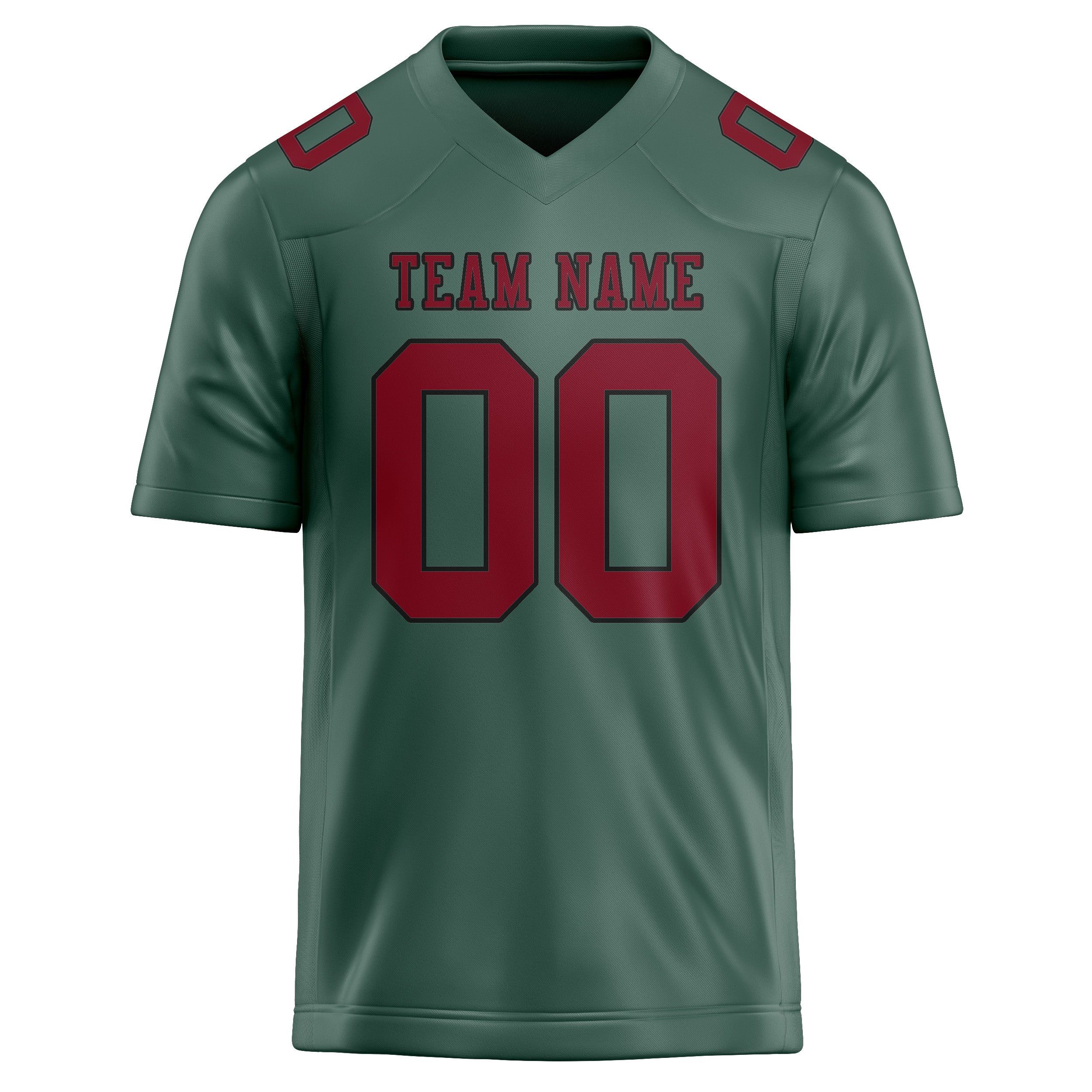 Custom Blue Green Crimson Red Football Jersey