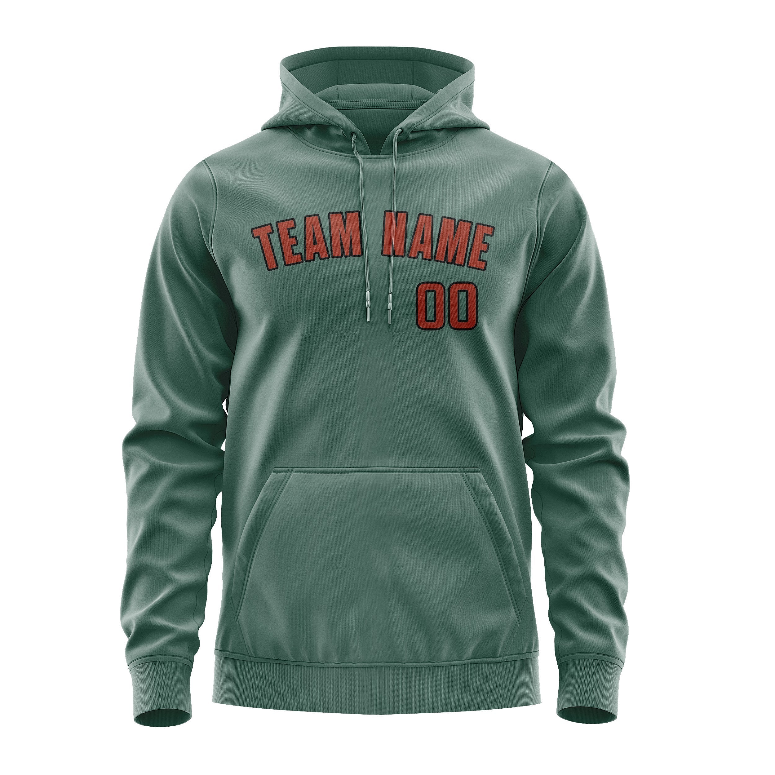Custom Blue Green Coral Red Hoodie