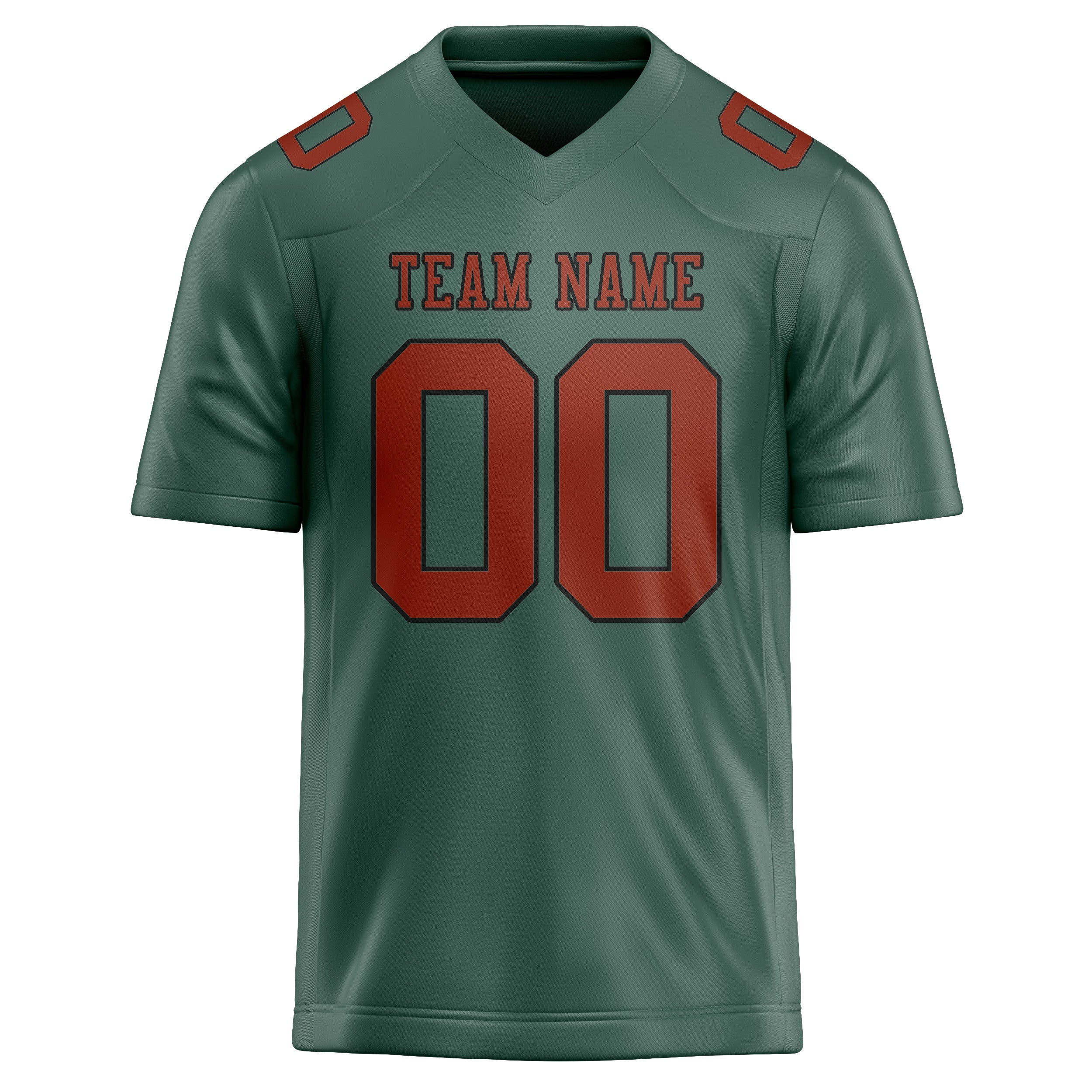 Custom Blue Green Coral Red Football Jersey