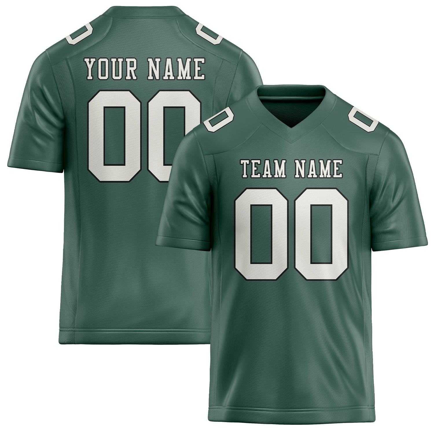 Custom Blue Green White Football Jersey