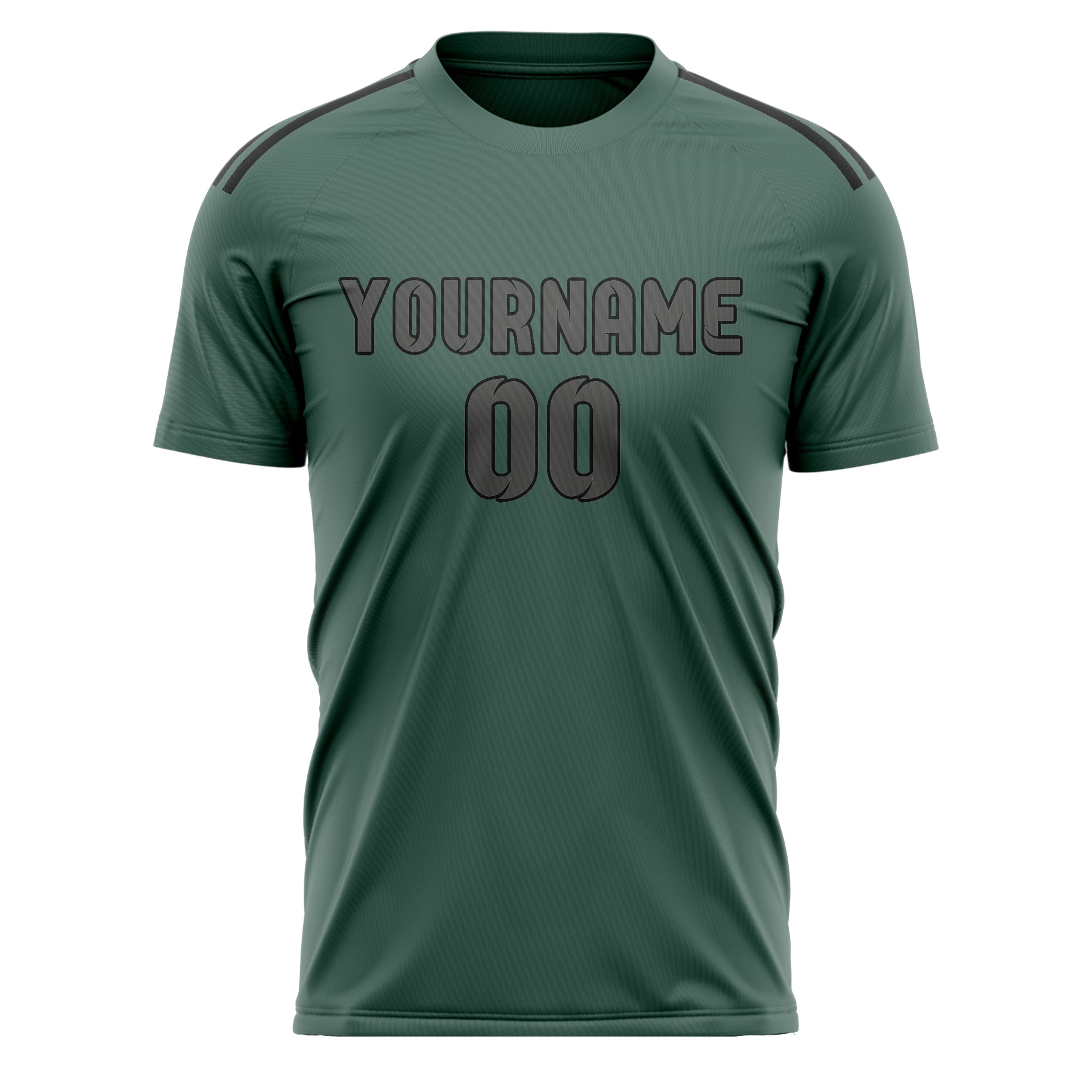 Custom Blue Green Dark Grey Soccer Jersey