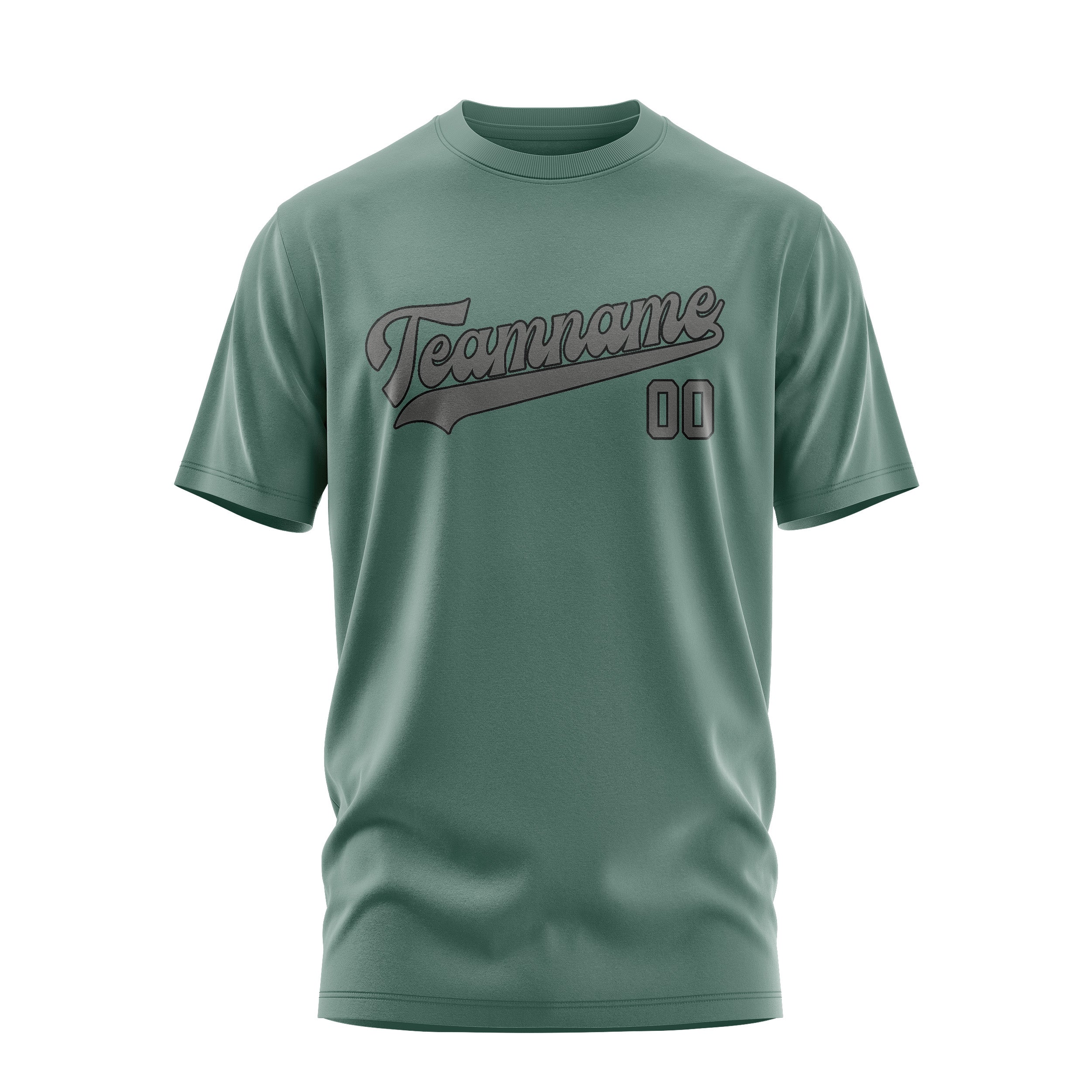 Custom Blue Green Dark Grey T-Shirt