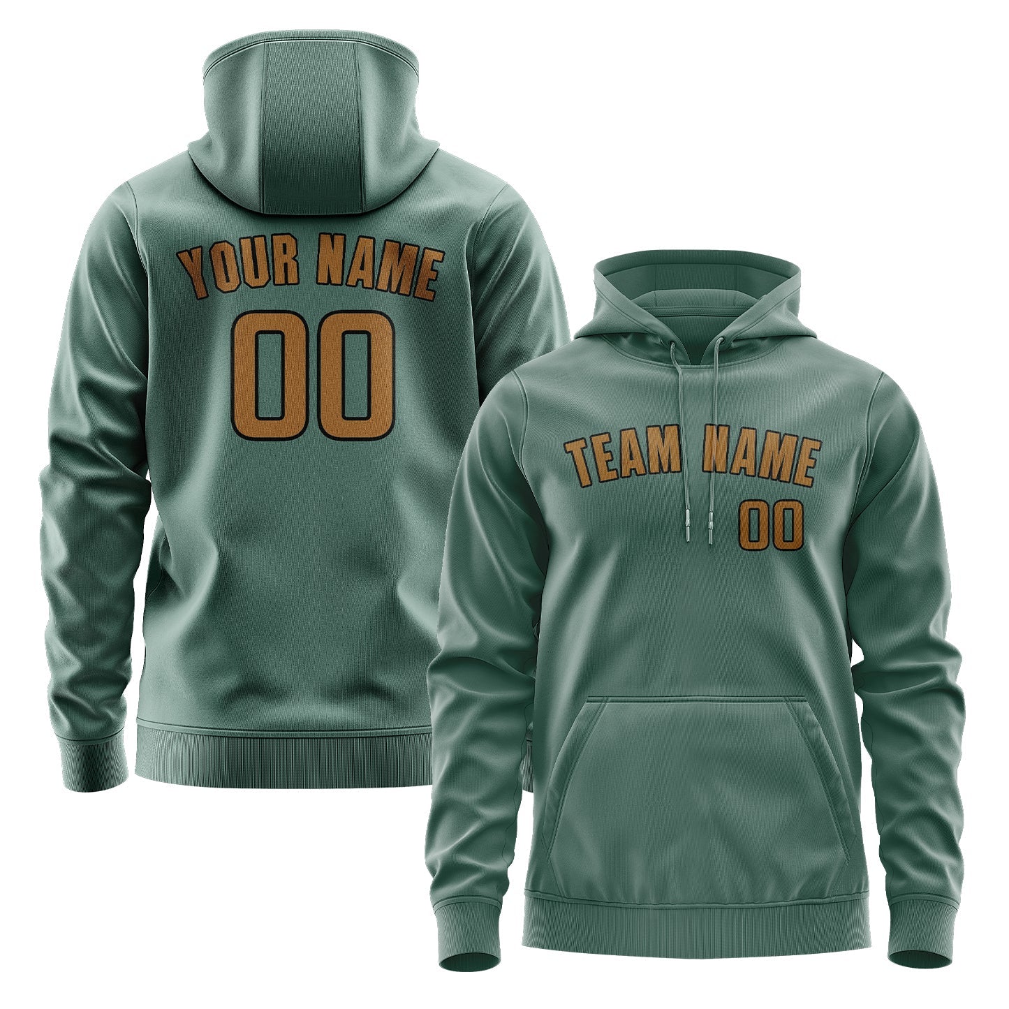 Custom Blue Green Khaki Hoodie