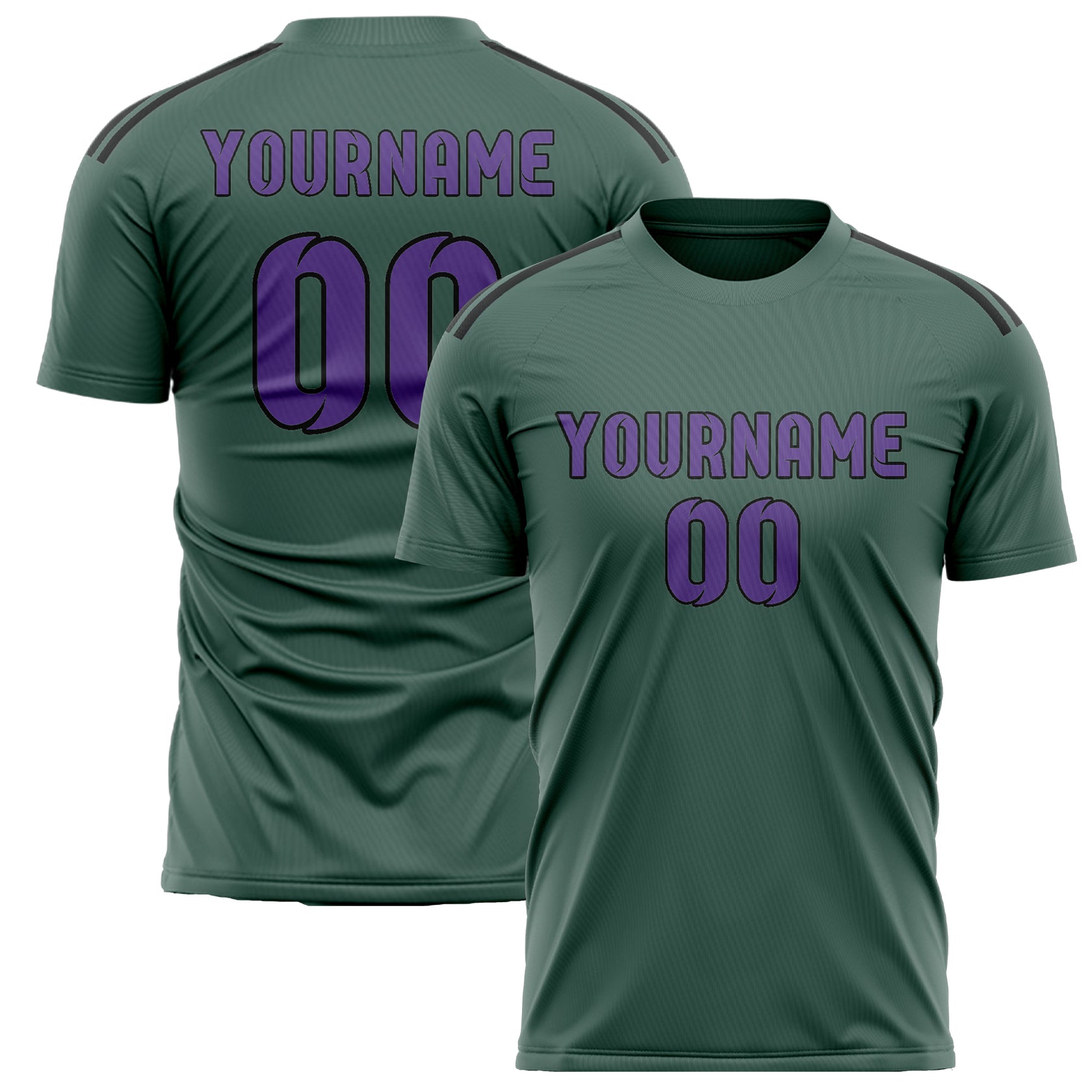 Custom Blue Green Light Purple Soccer Jersey