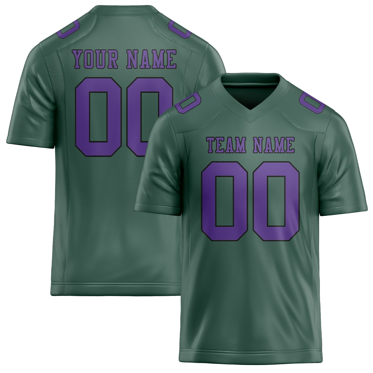 Custom Blue Green Light Purple Football Jersey