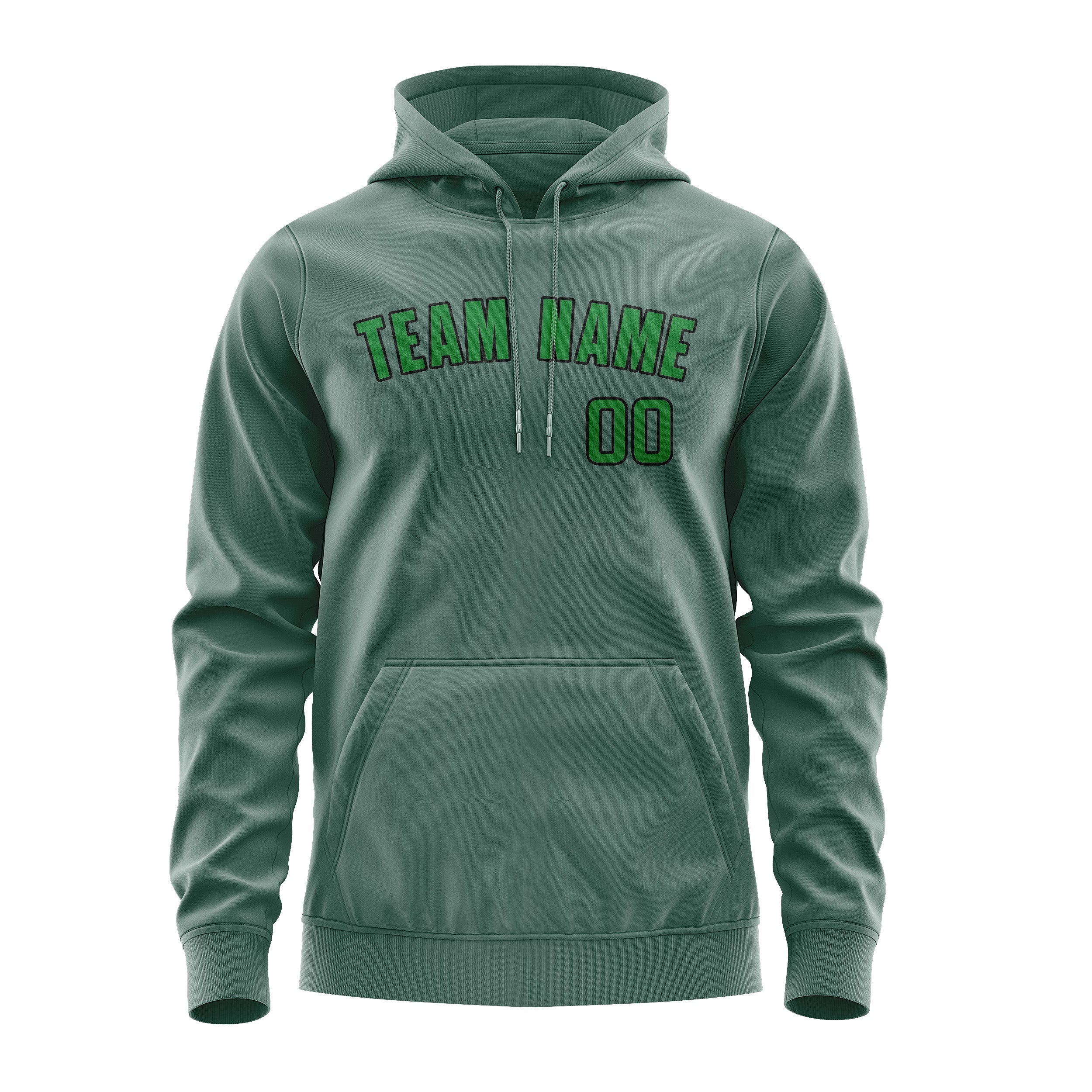 Custom Blue Green Emerald Green Hoodie