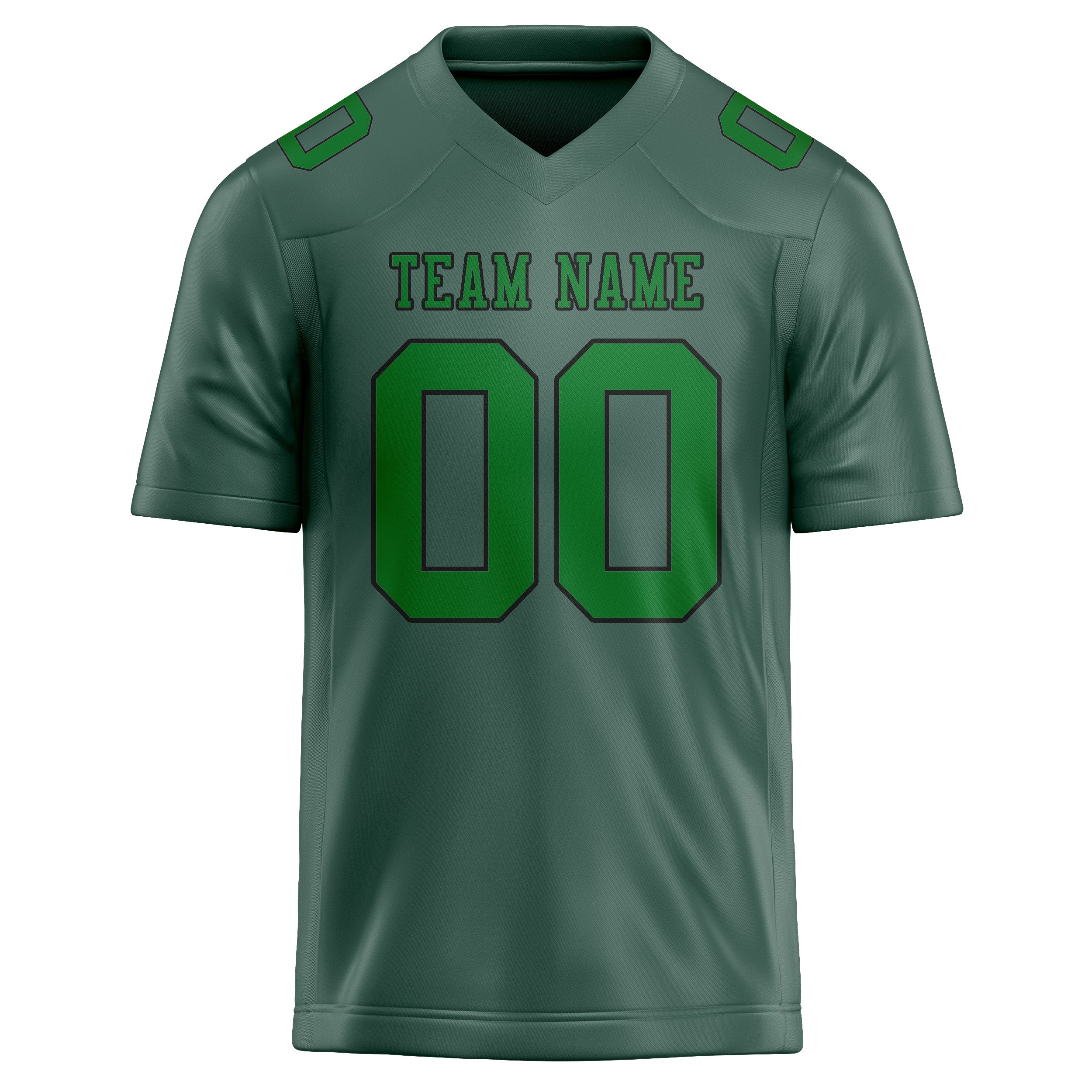 Custom Blue Green Emerald Green Football Jersey