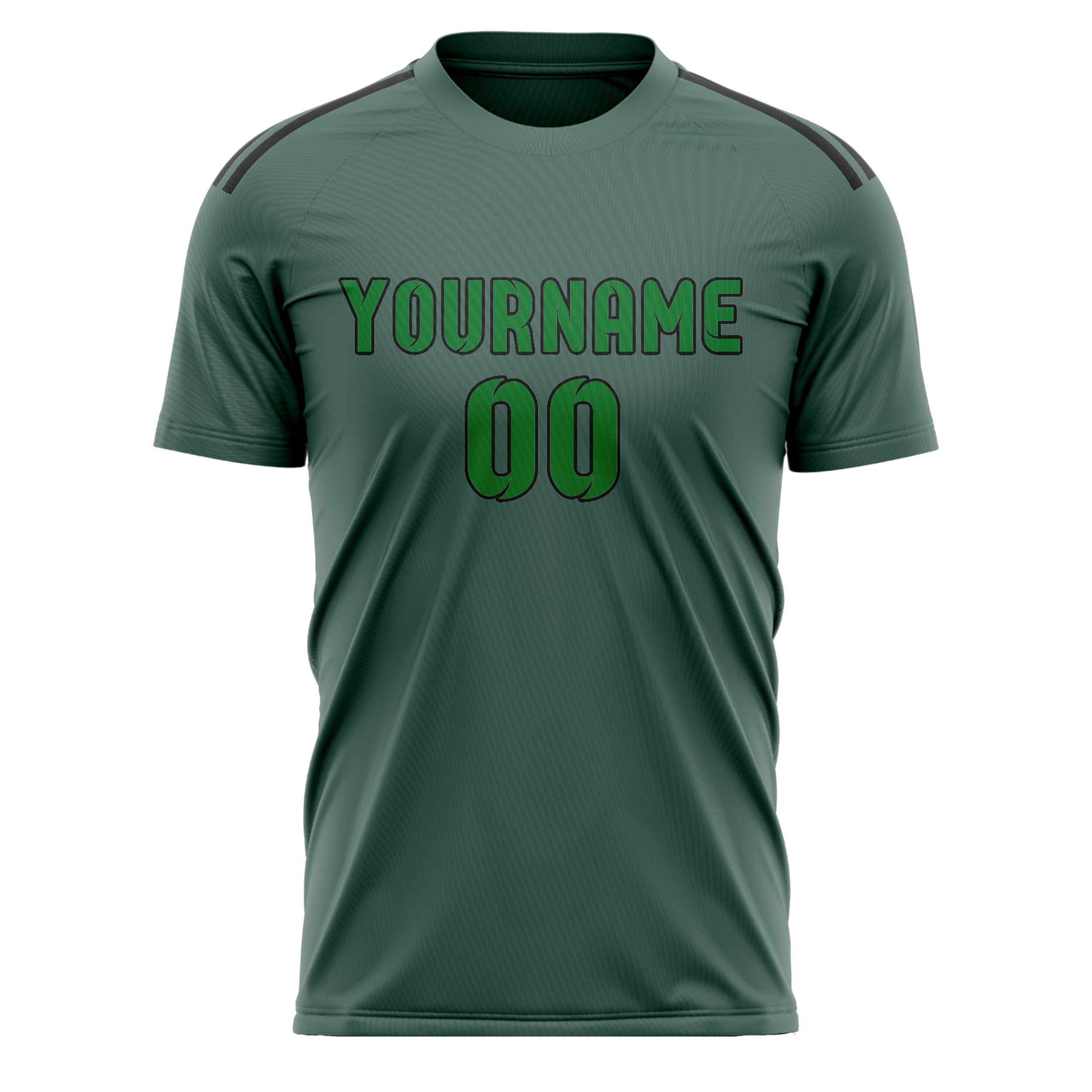 Custom Blue Green Emerald Green Soccer Jersey