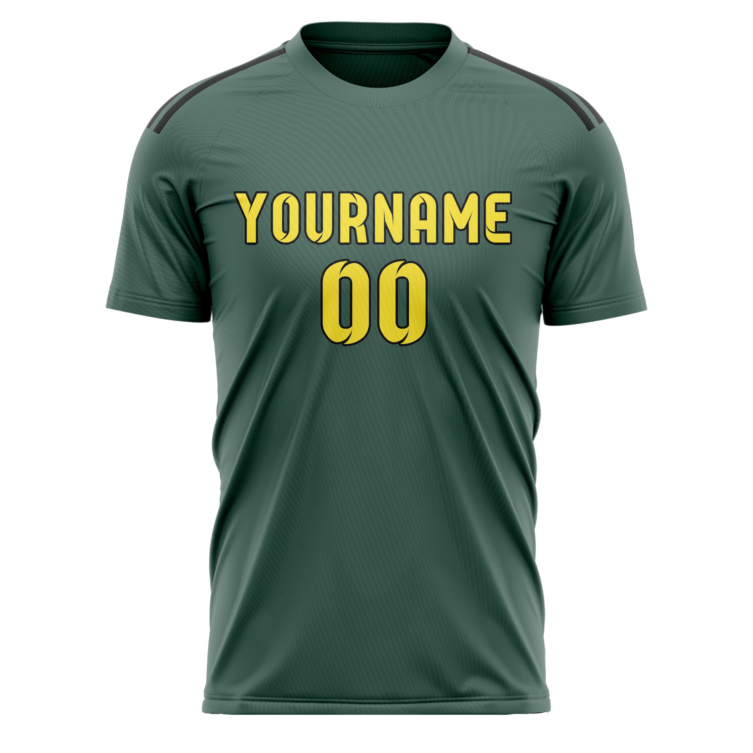 Custom Blue Green Light Yellow Soccer Jersey