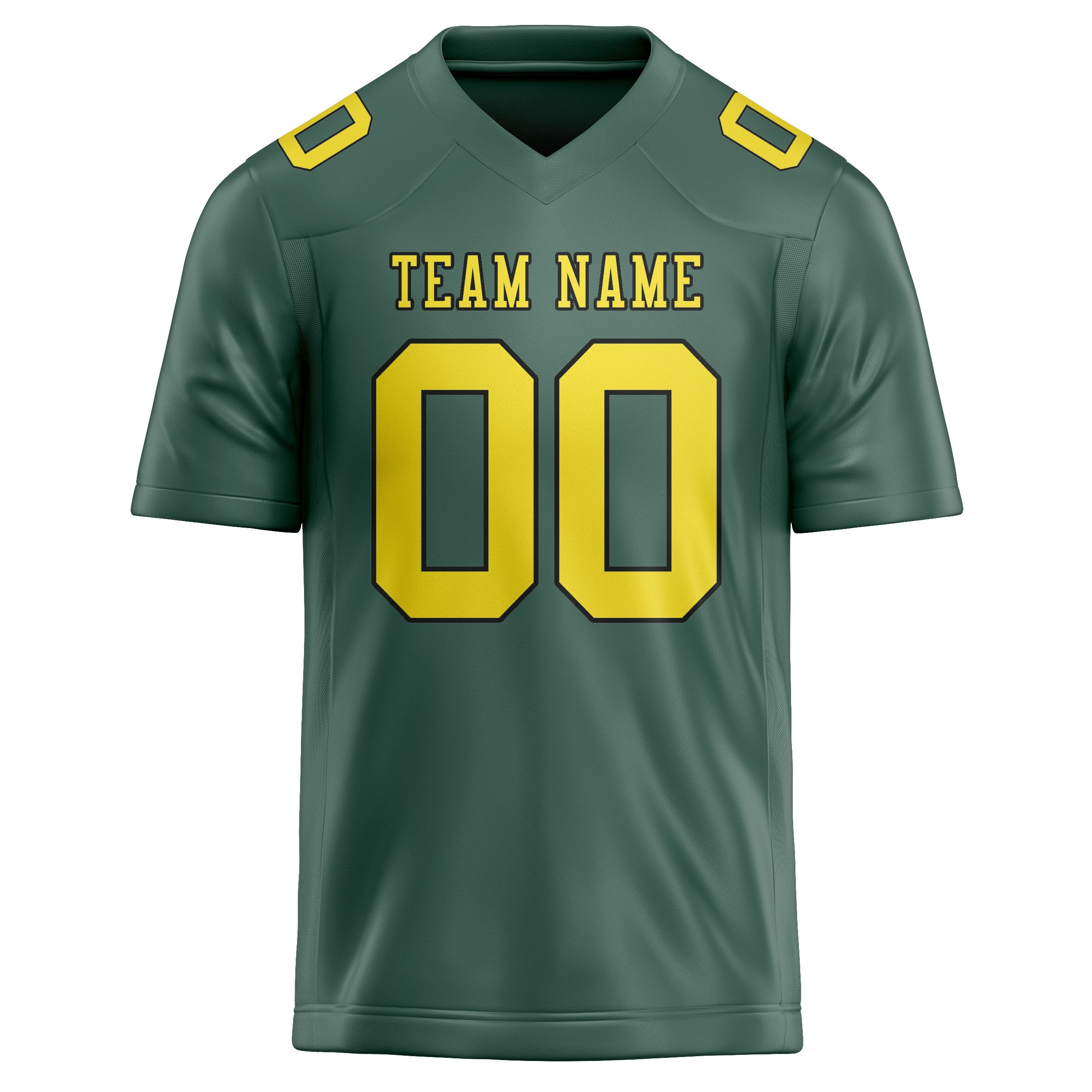 Custom Blue Green Light Yellow Football Jersey