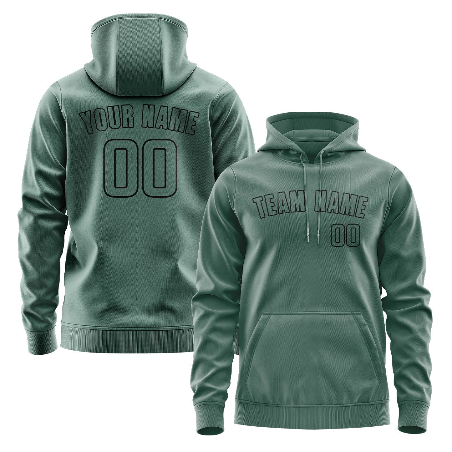 Custom Blue Green Blue Green Hoodie