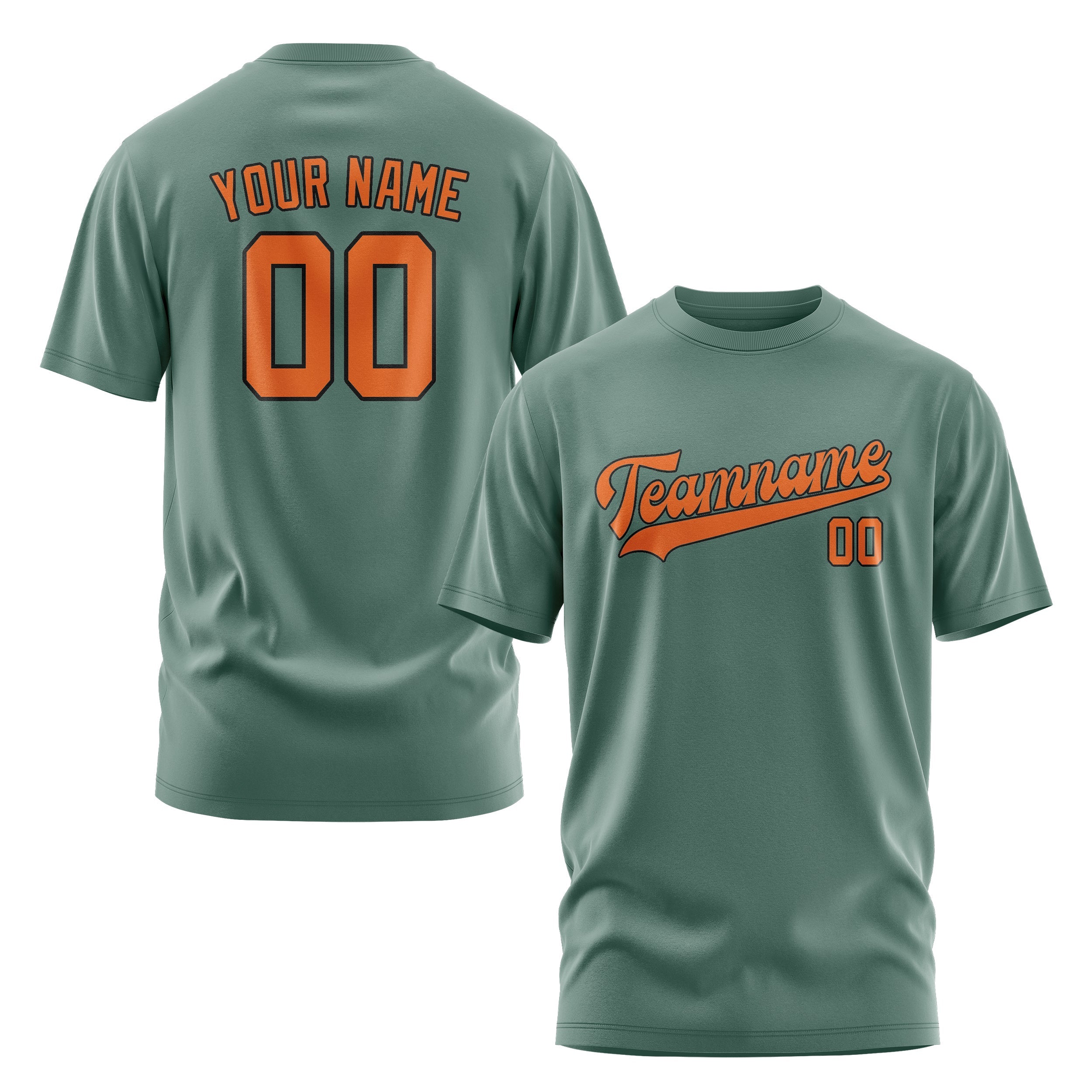 Custom Blue Green Orange T-Shirt