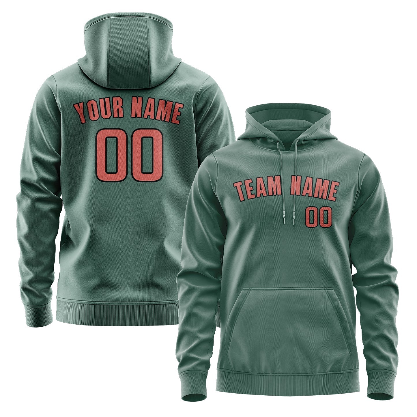Custom Blue Green Copper Rose Hoodie