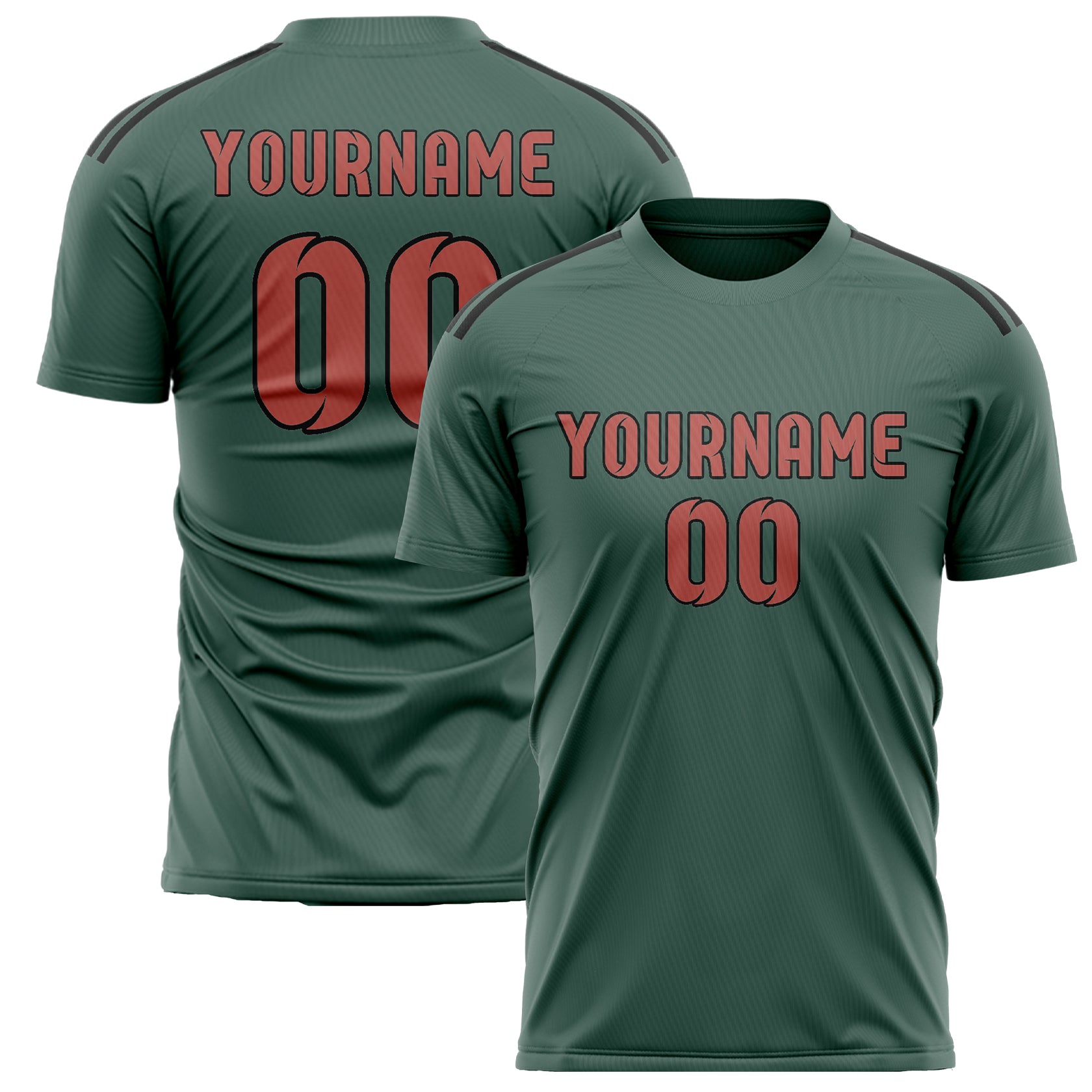 Custom Blue Green Copper Rose Soccer Jersey
